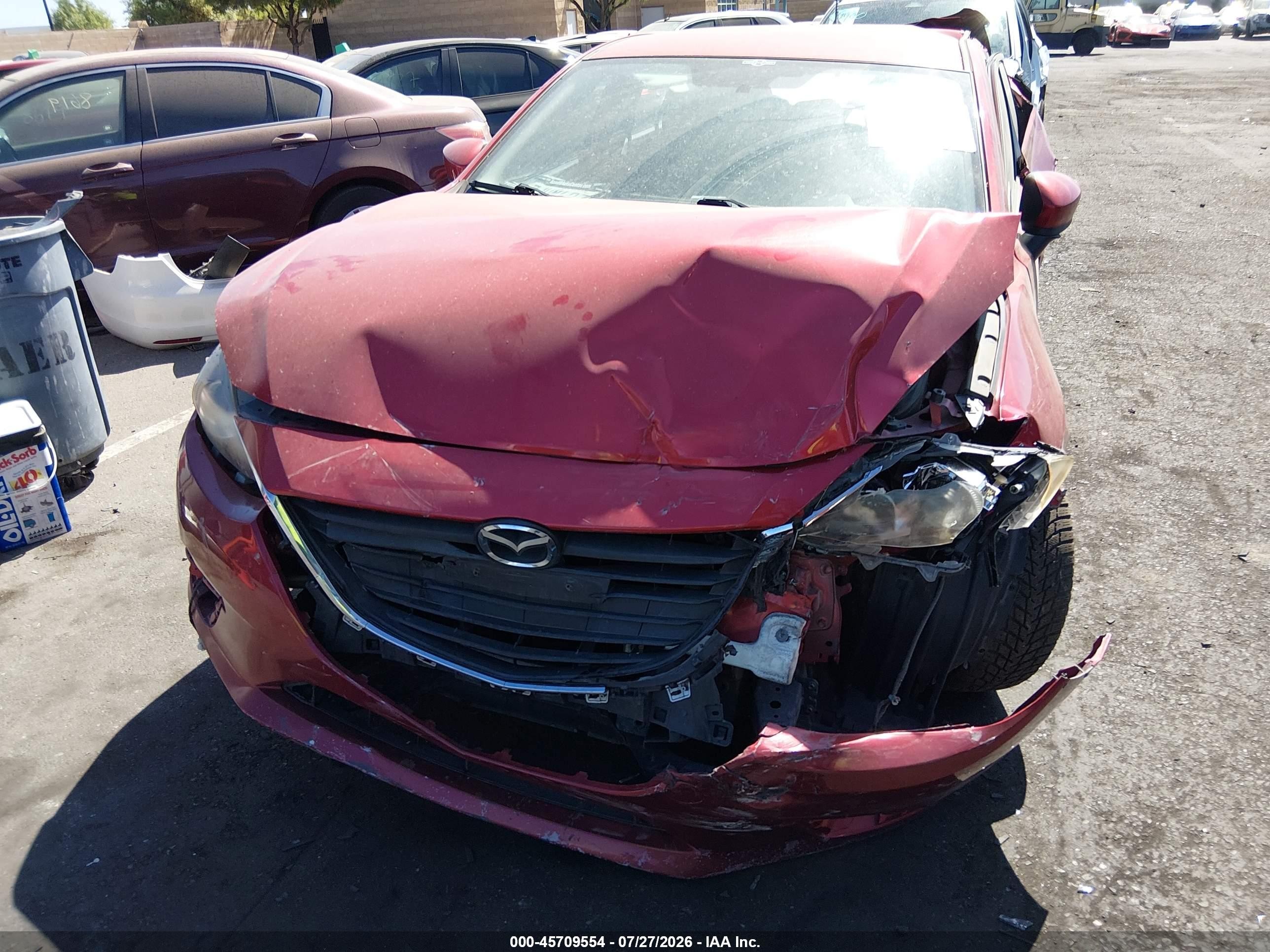 2015 Mazda Mazda3 I Sport Burgundy vin: JM1BM1K75F1224350