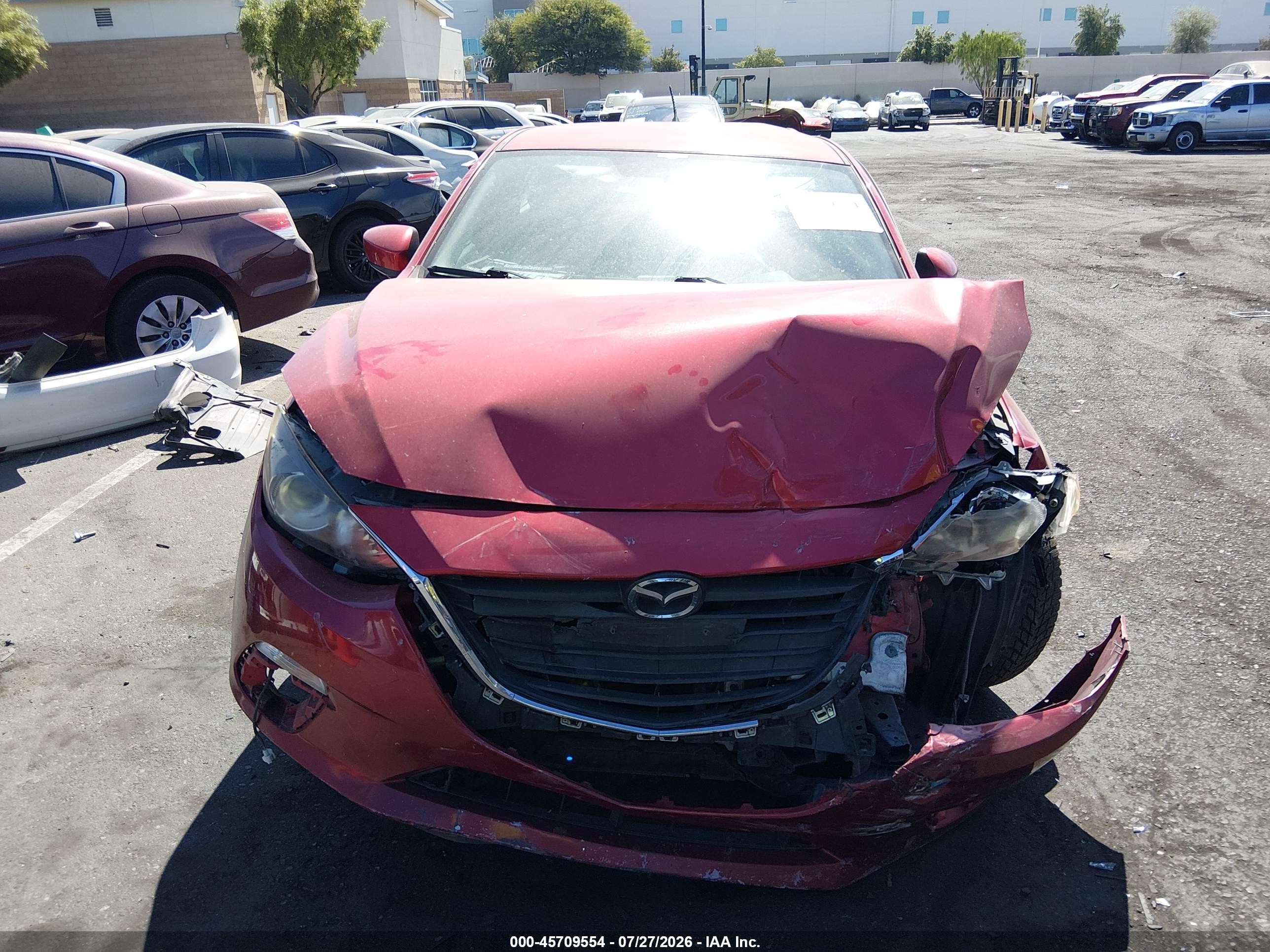 2015 Mazda Mazda3 I Sport Burgundy vin: JM1BM1K75F1224350