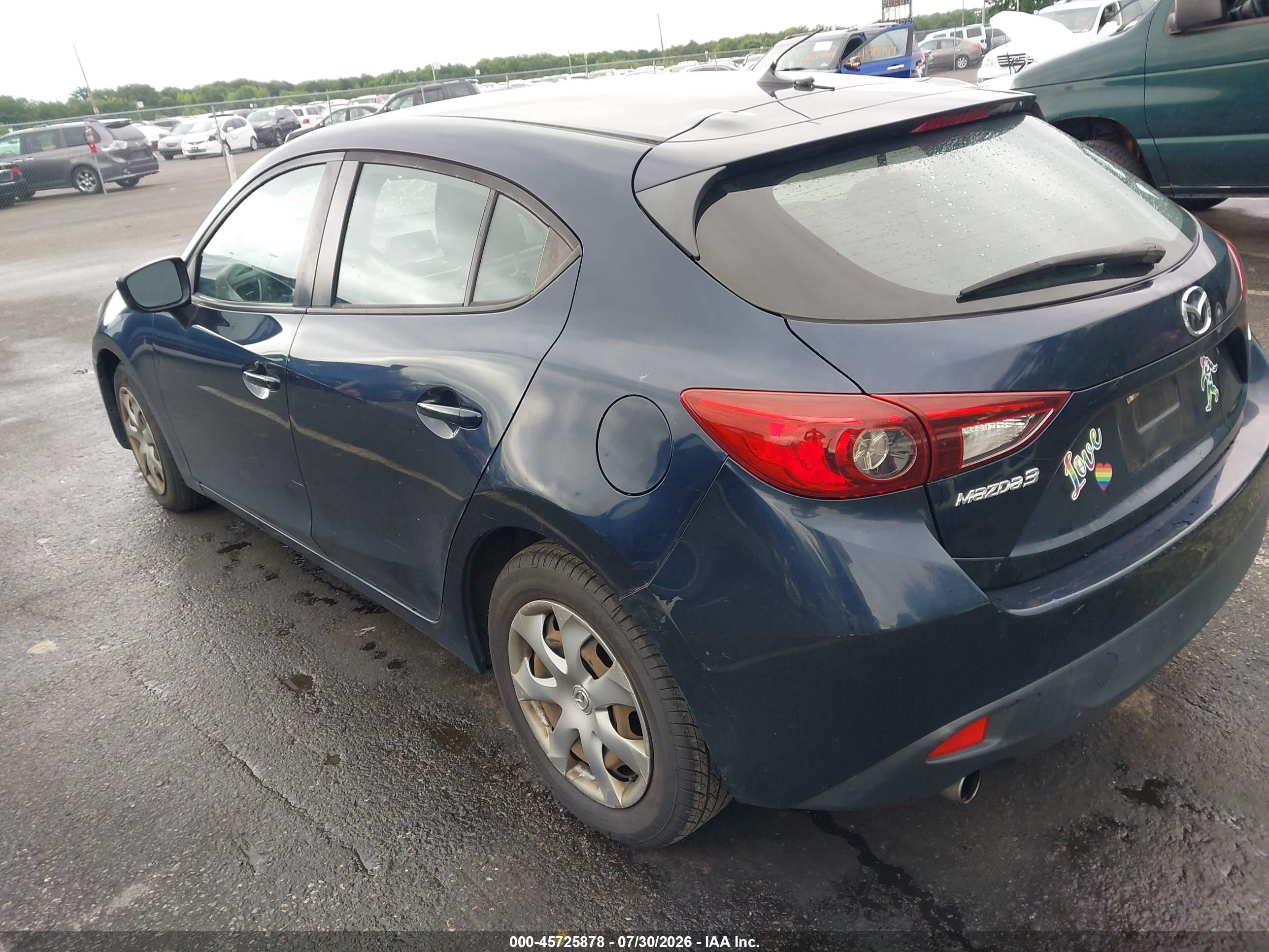 2014 Mazda Mazda3 I Sport Синий vin: JM1BM1K7XE1124114
