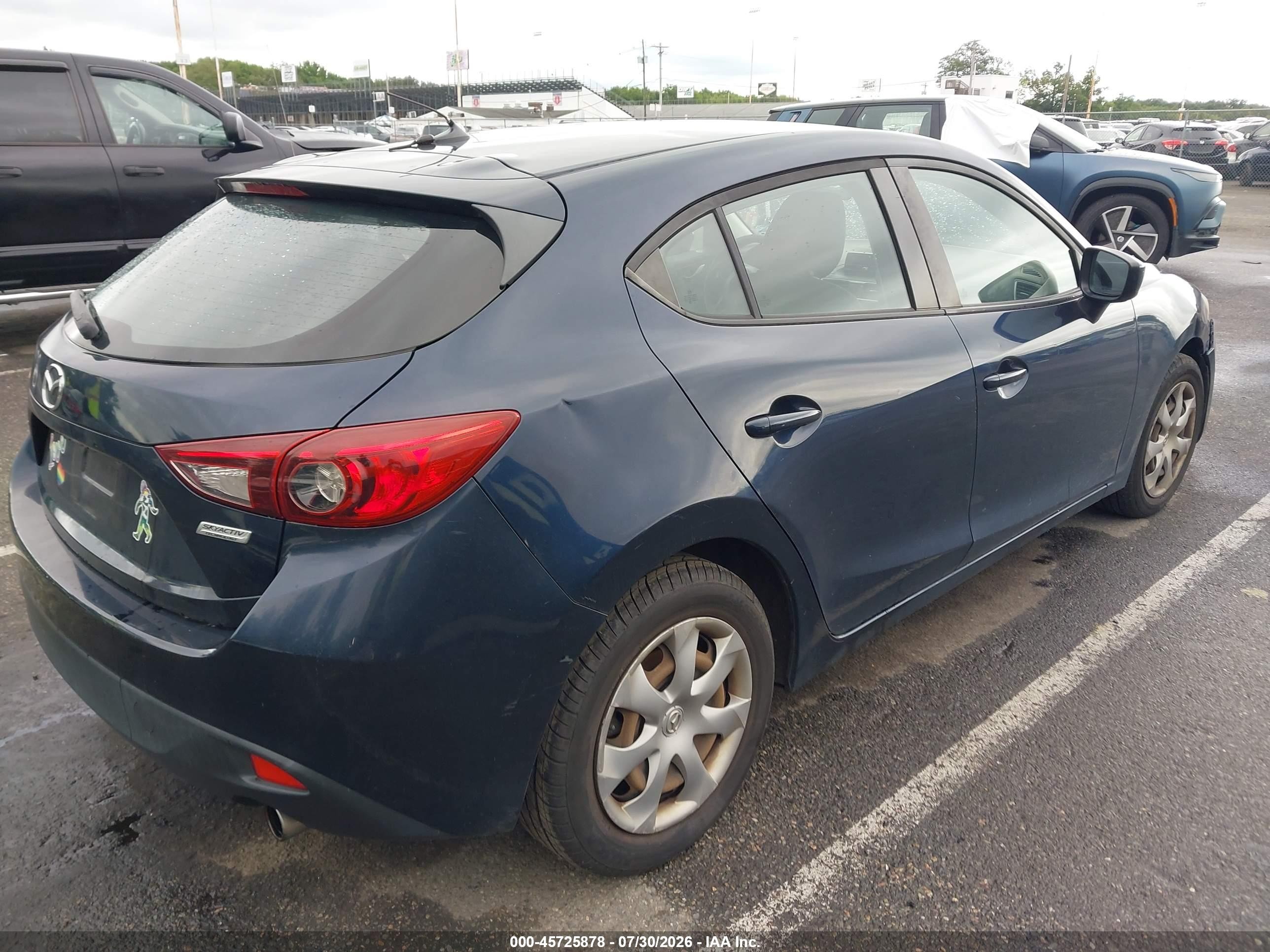2014 Mazda Mazda3 I Sport Синий vin: JM1BM1K7XE1124114
