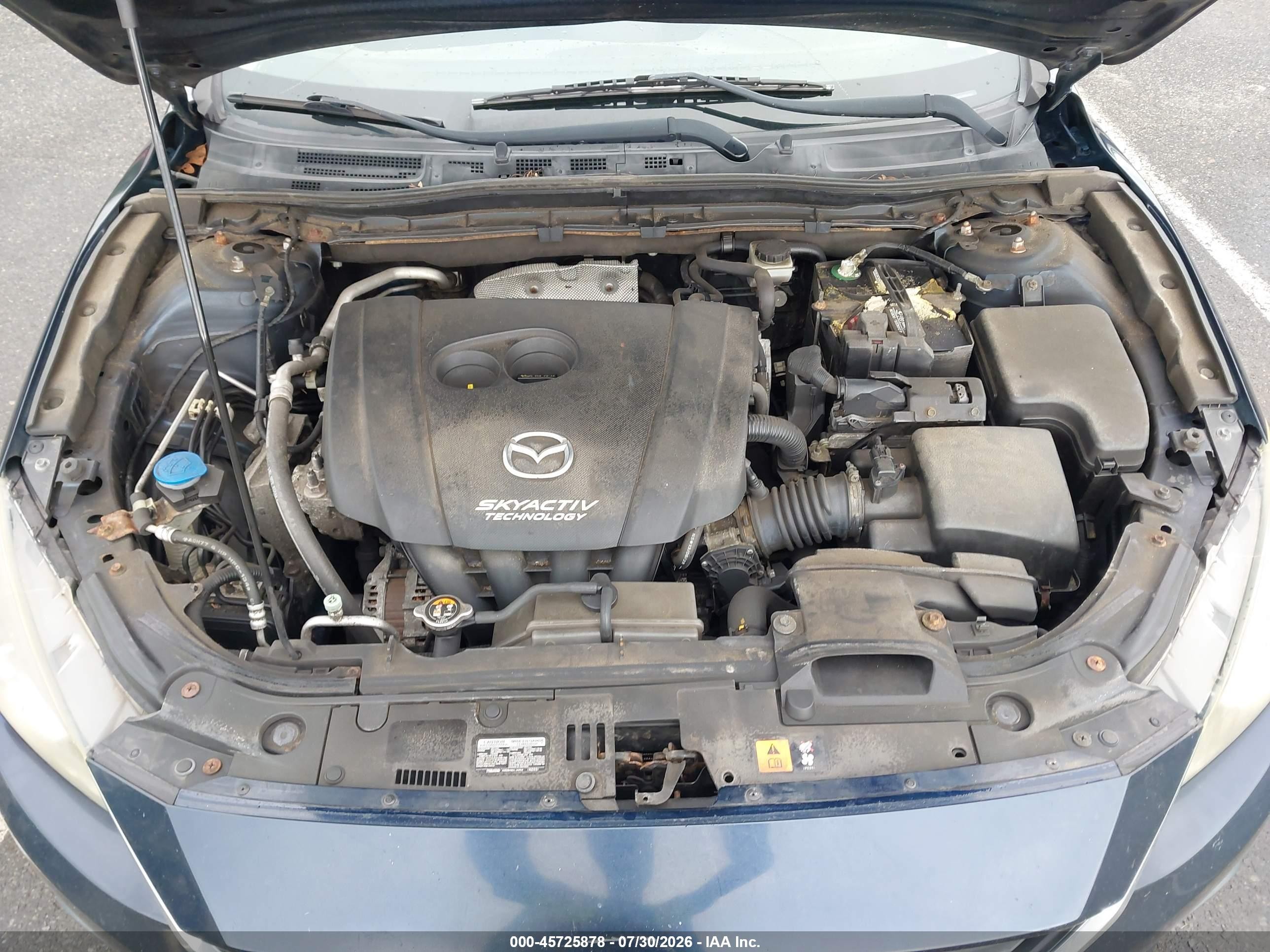 2014 Mazda Mazda3 I Sport Синий vin: JM1BM1K7XE1124114