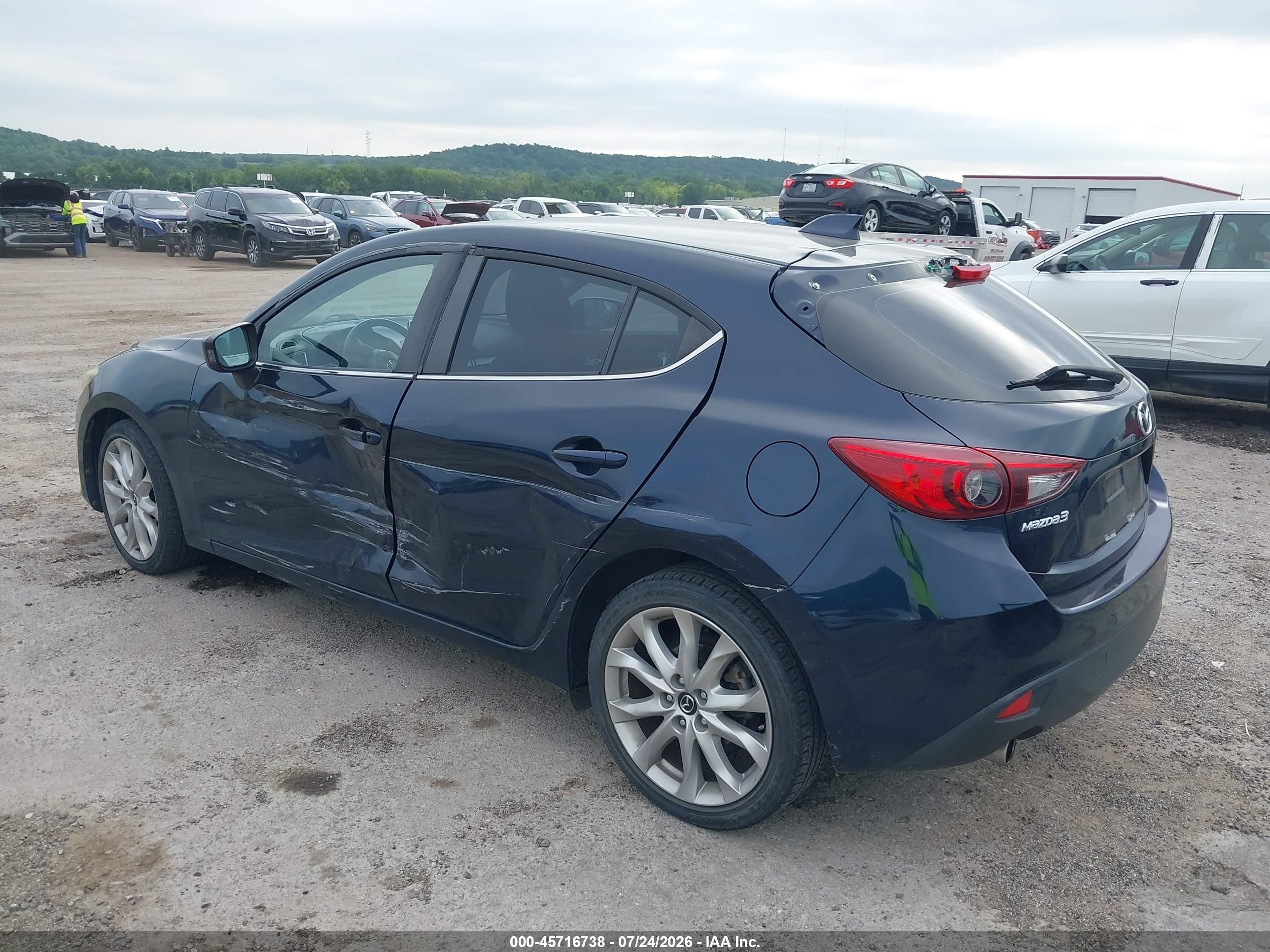 2015 Mazda Mazda3 S Touring Dark Blue vin: JM1BM1L37F1236494