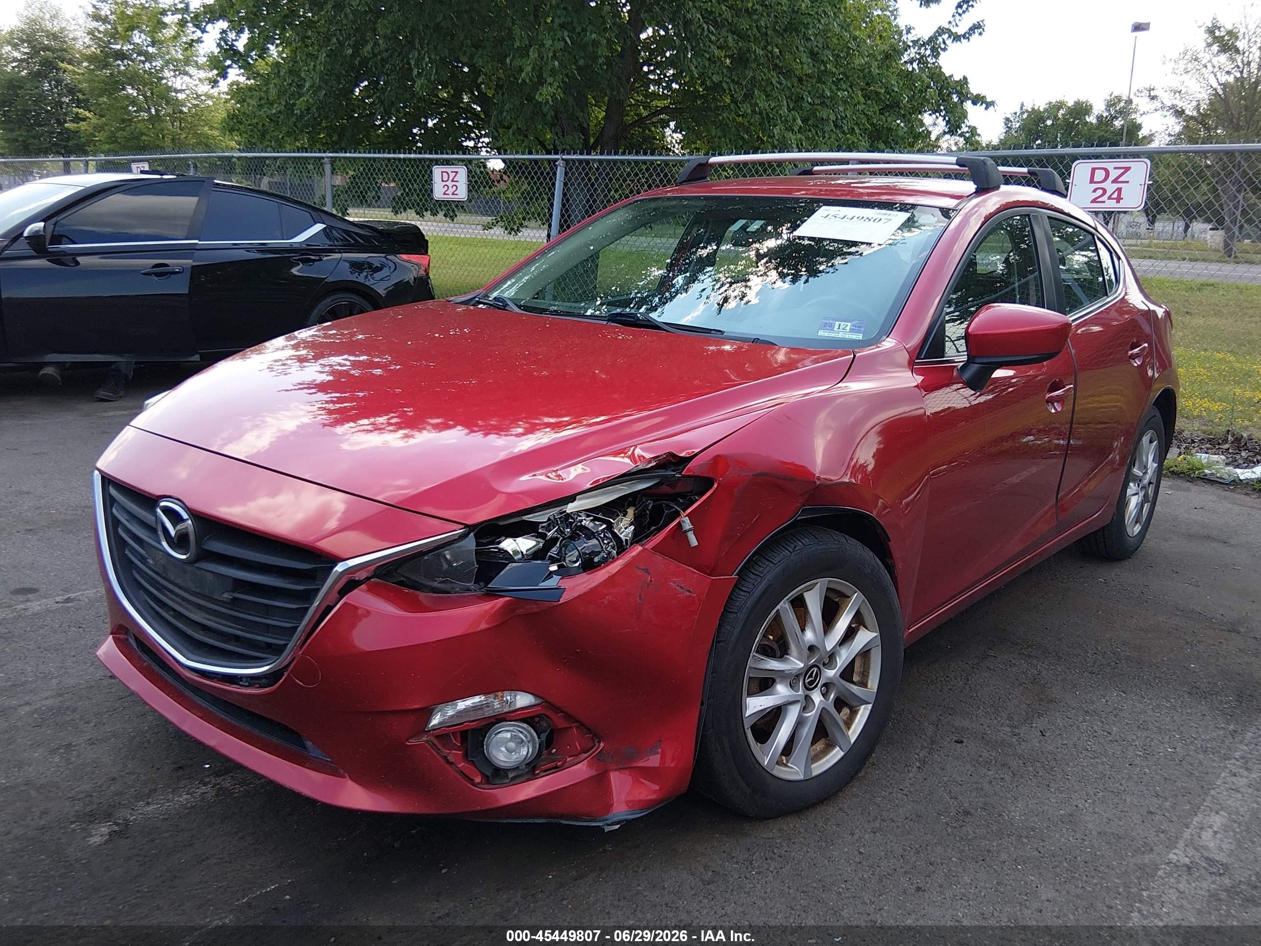 2014 Mazda Mazda3 I Touring Красный vin: JM1BM1L70E1135962