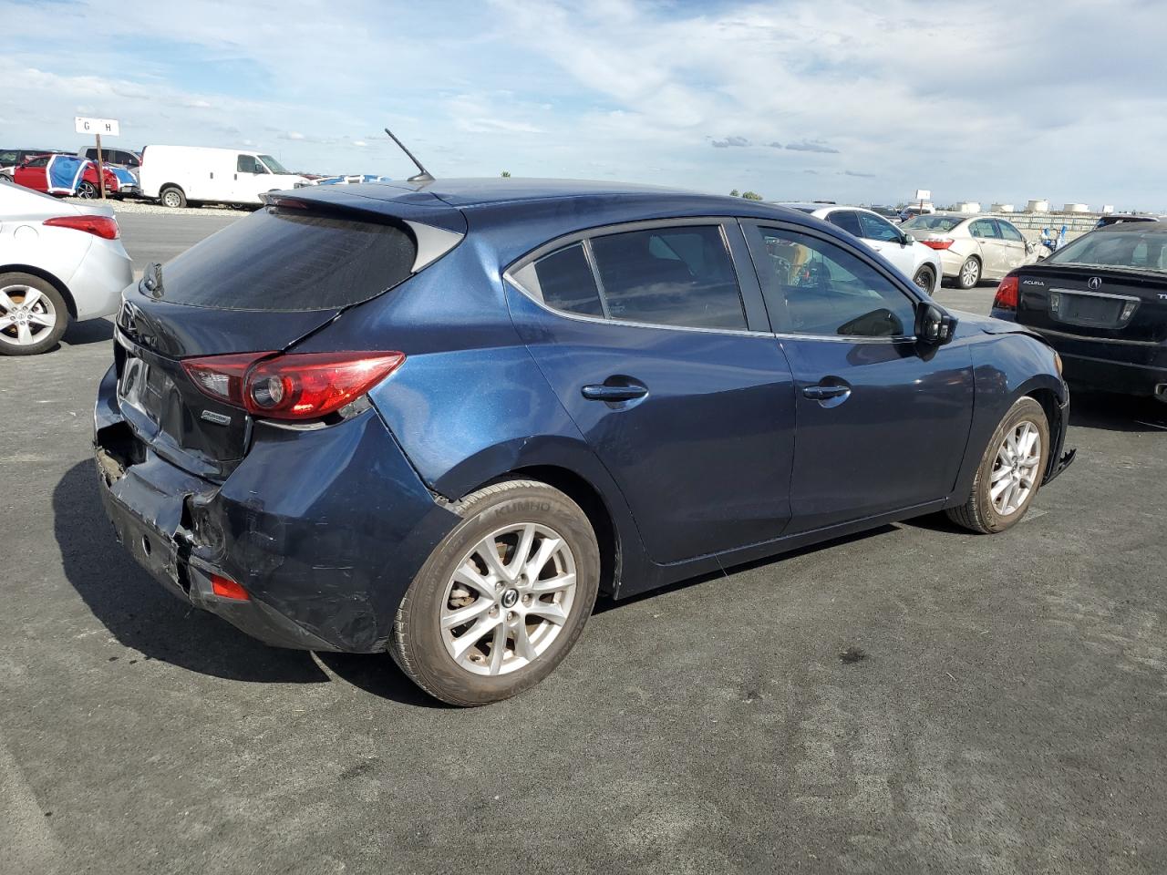 2014 Mazda 3 Touring Синий vin: JM1BM1L70E1214984