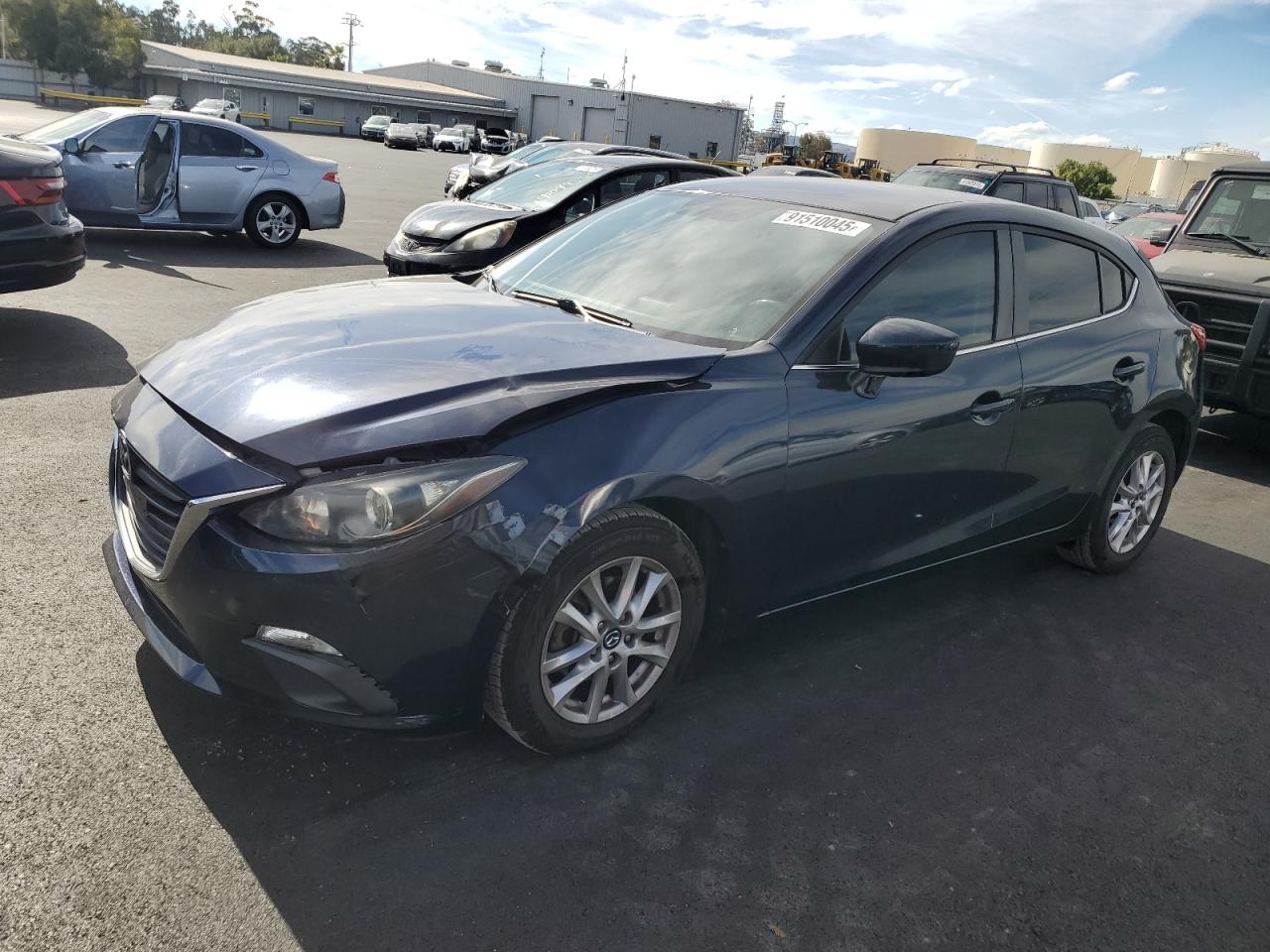 2014 Mazda 3 Touring Синий vin: JM1BM1L70E1214984