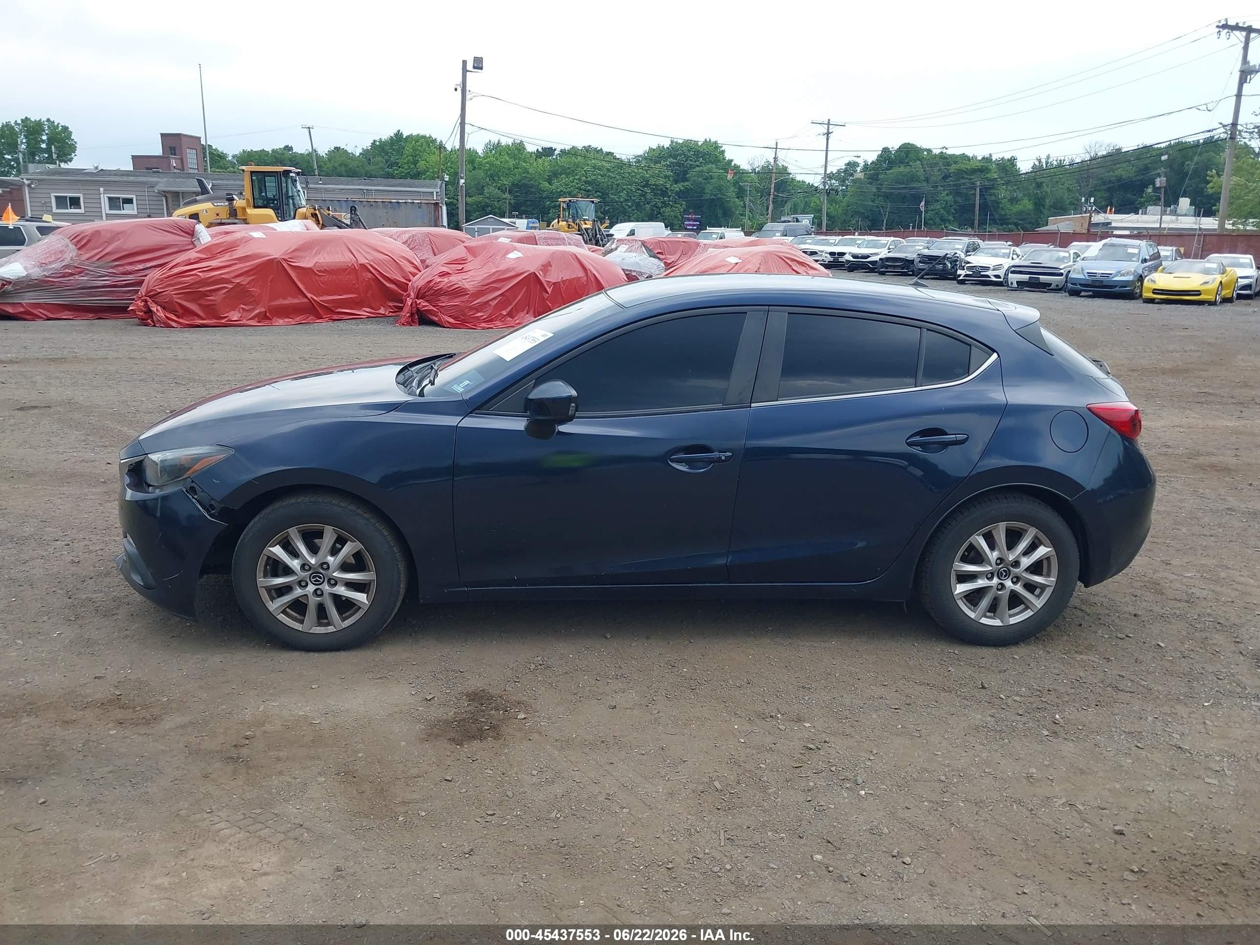 2014 Mazda Mazda3 I Touring Blue vin: JM1BM1L71E1115378