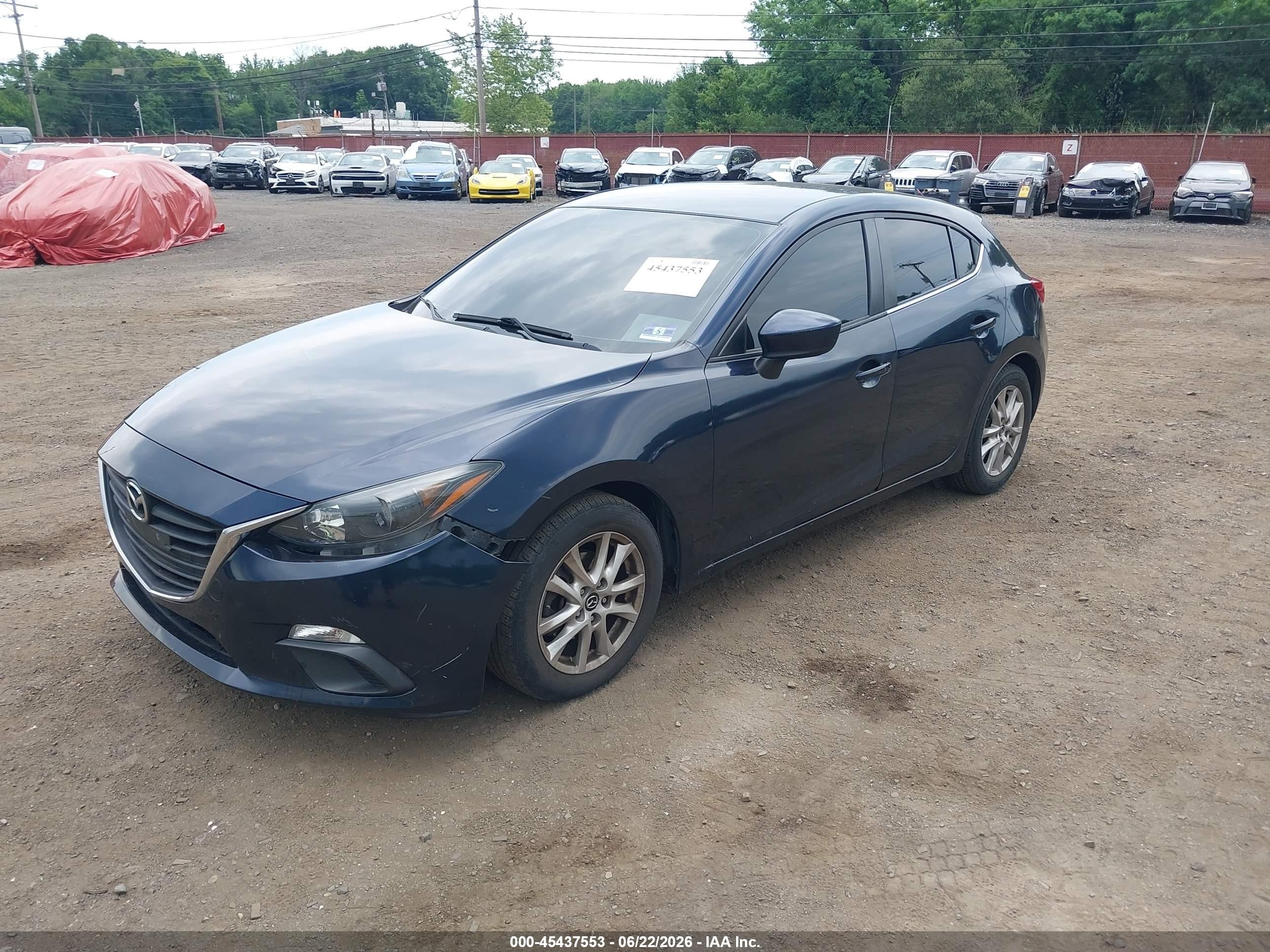 2014 Mazda Mazda3 I Touring Blue vin: JM1BM1L71E1115378