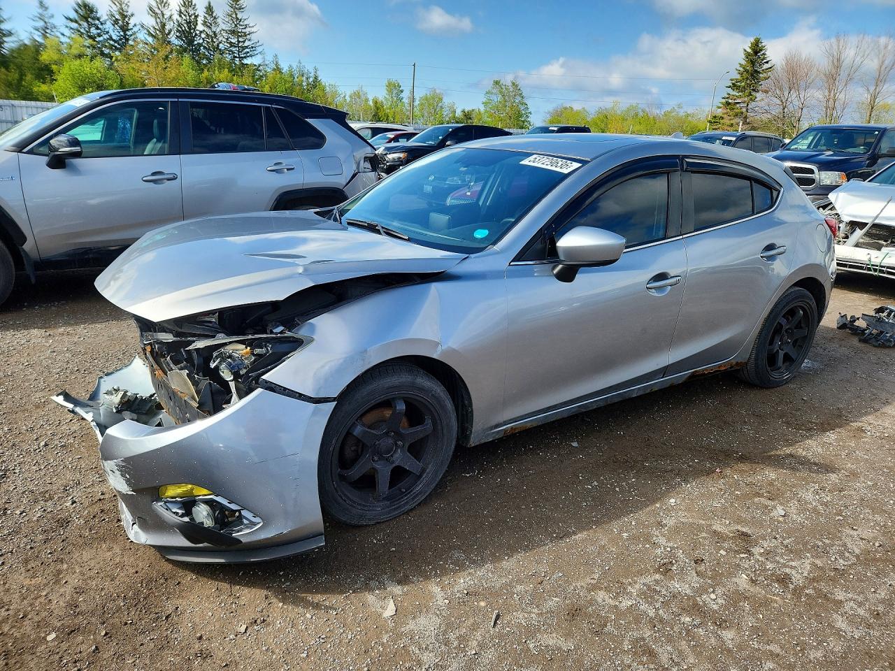 2014 Mazda 3 Touring Gray vin: JM1BM1L72E1105023