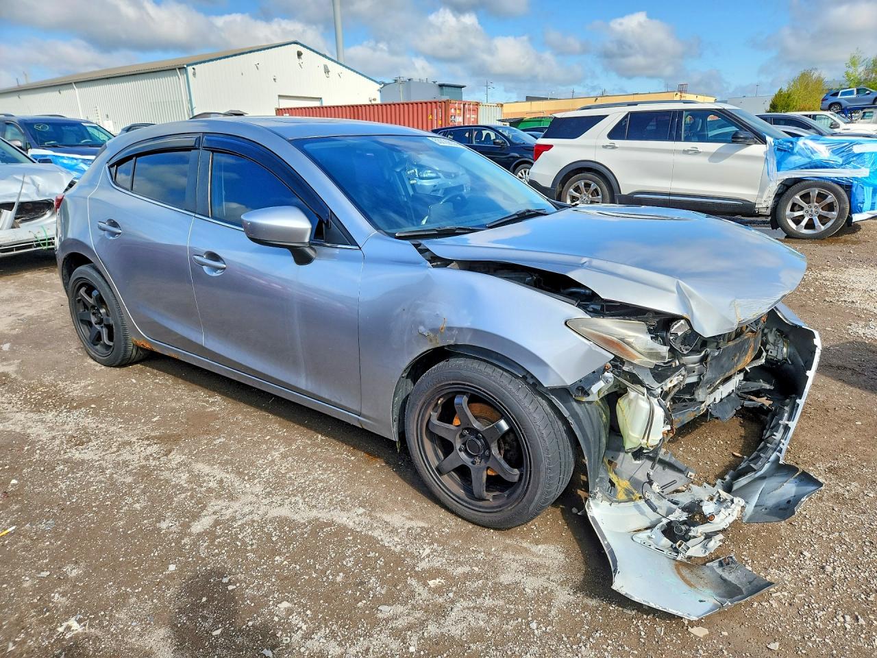 2014 Mazda 3 Touring Gray vin: JM1BM1L72E1105023