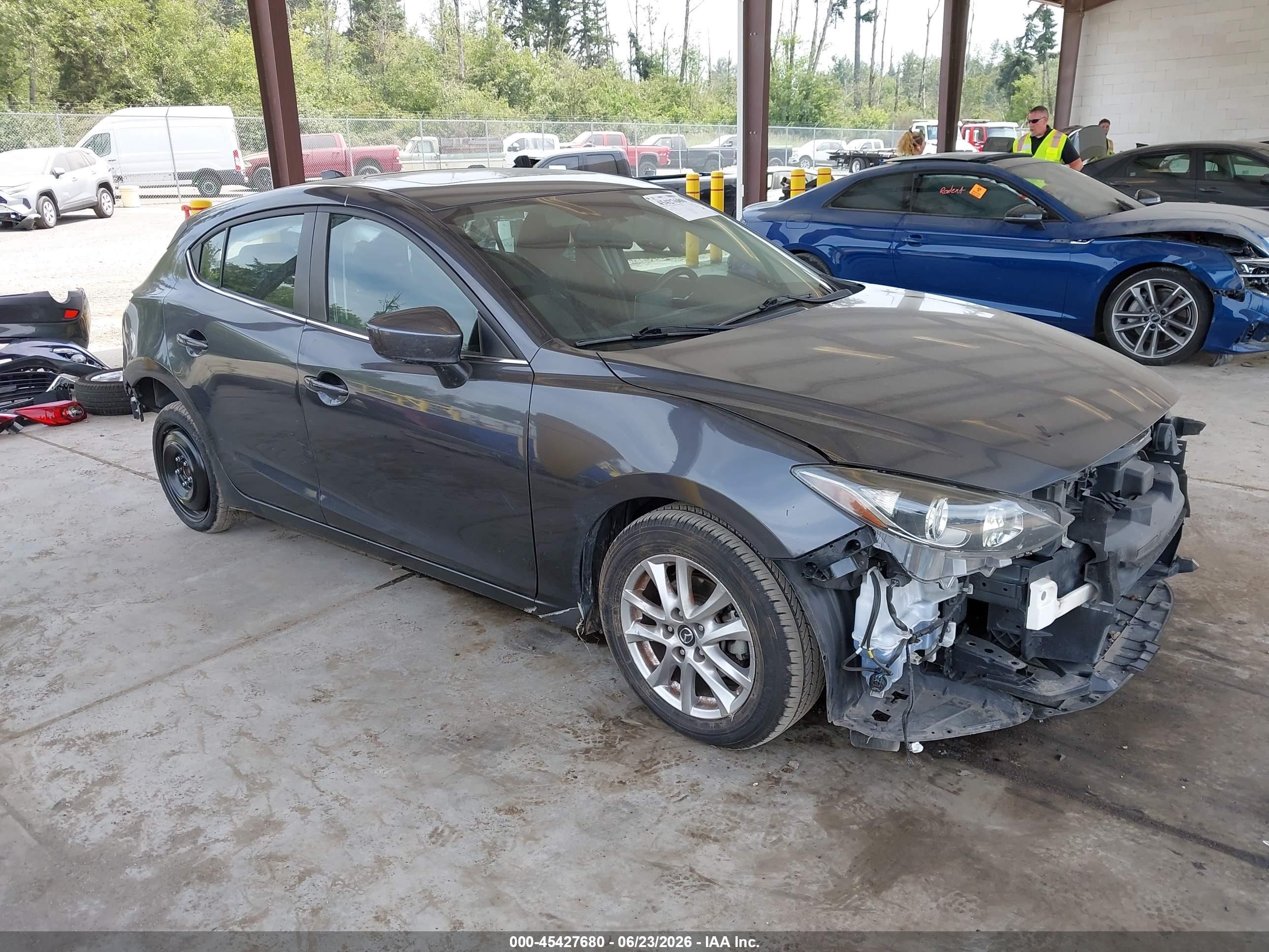 2015 Mazda Mazda3 I Touring Gray vin: JM1BM1L72F1223994