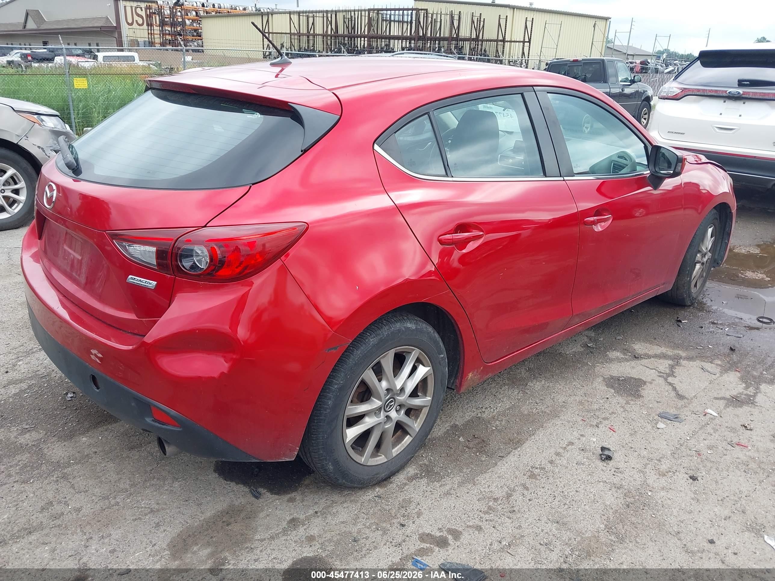 2014 Mazda Mazda3 I Touring Red vin: JM1BM1L74E1213045