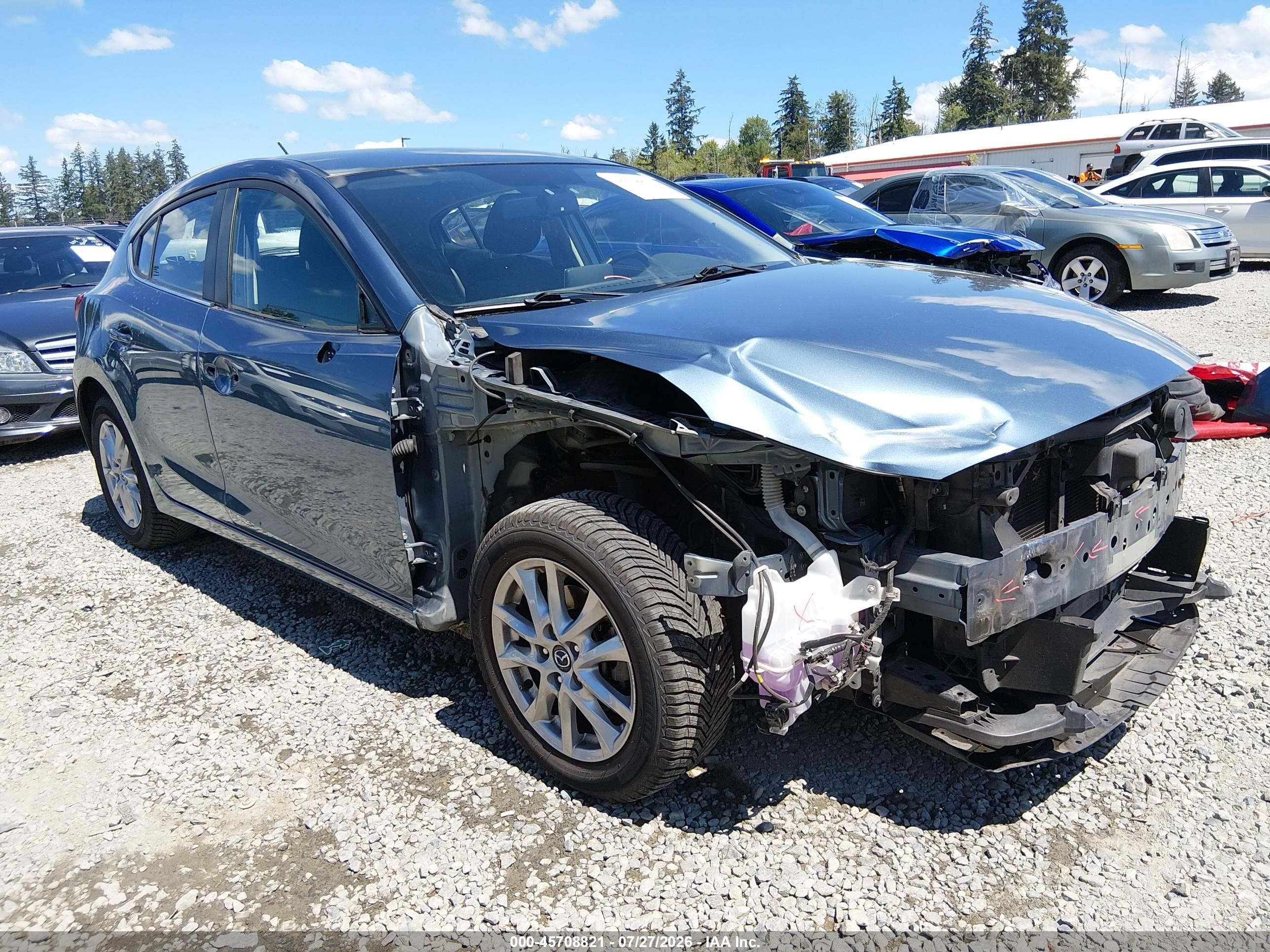 2015 Mazda Mazda3 I Touring Blue vin: JM1BM1L74F1228971