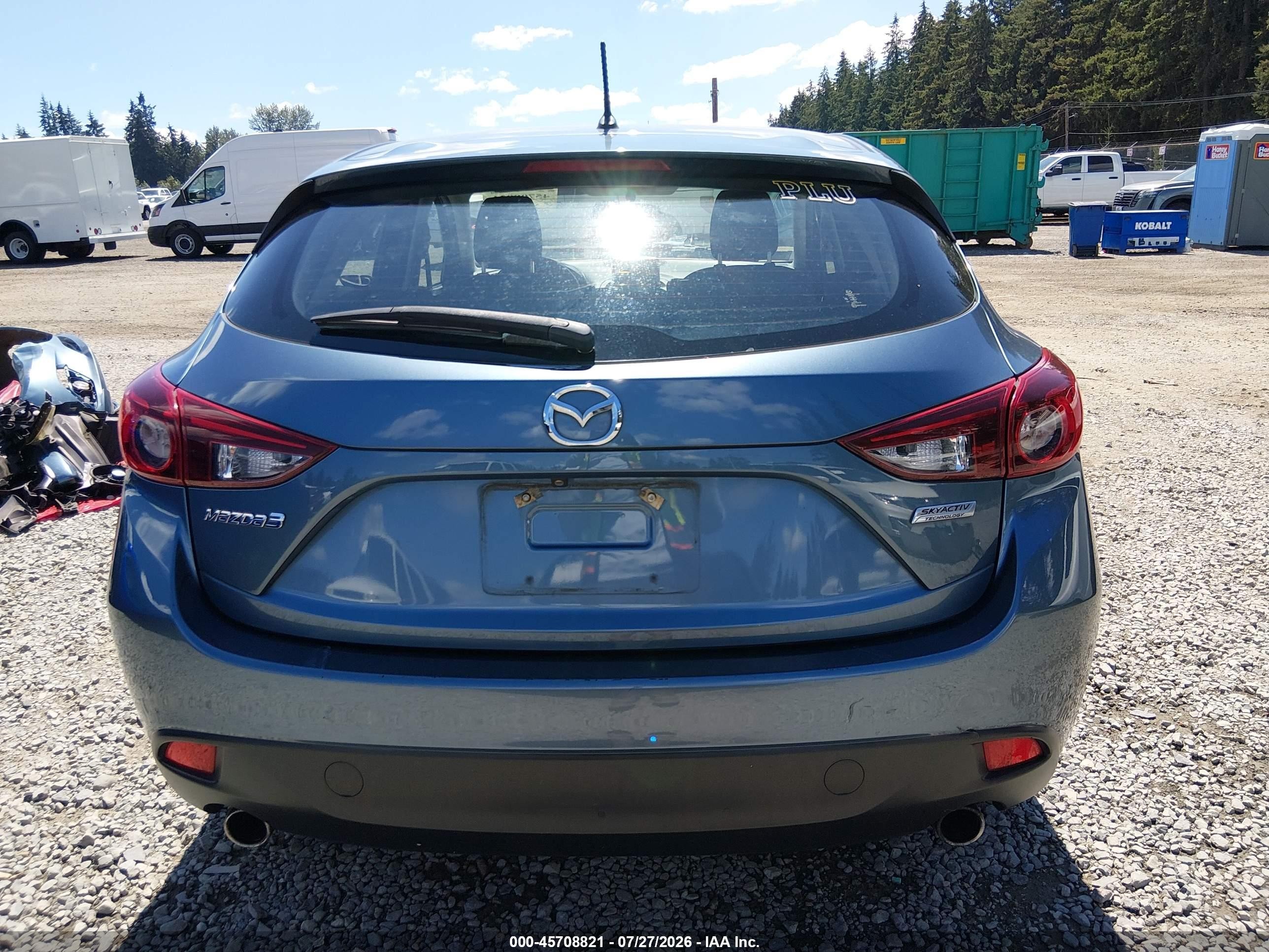 2015 Mazda Mazda3 I Touring Blue vin: JM1BM1L74F1228971