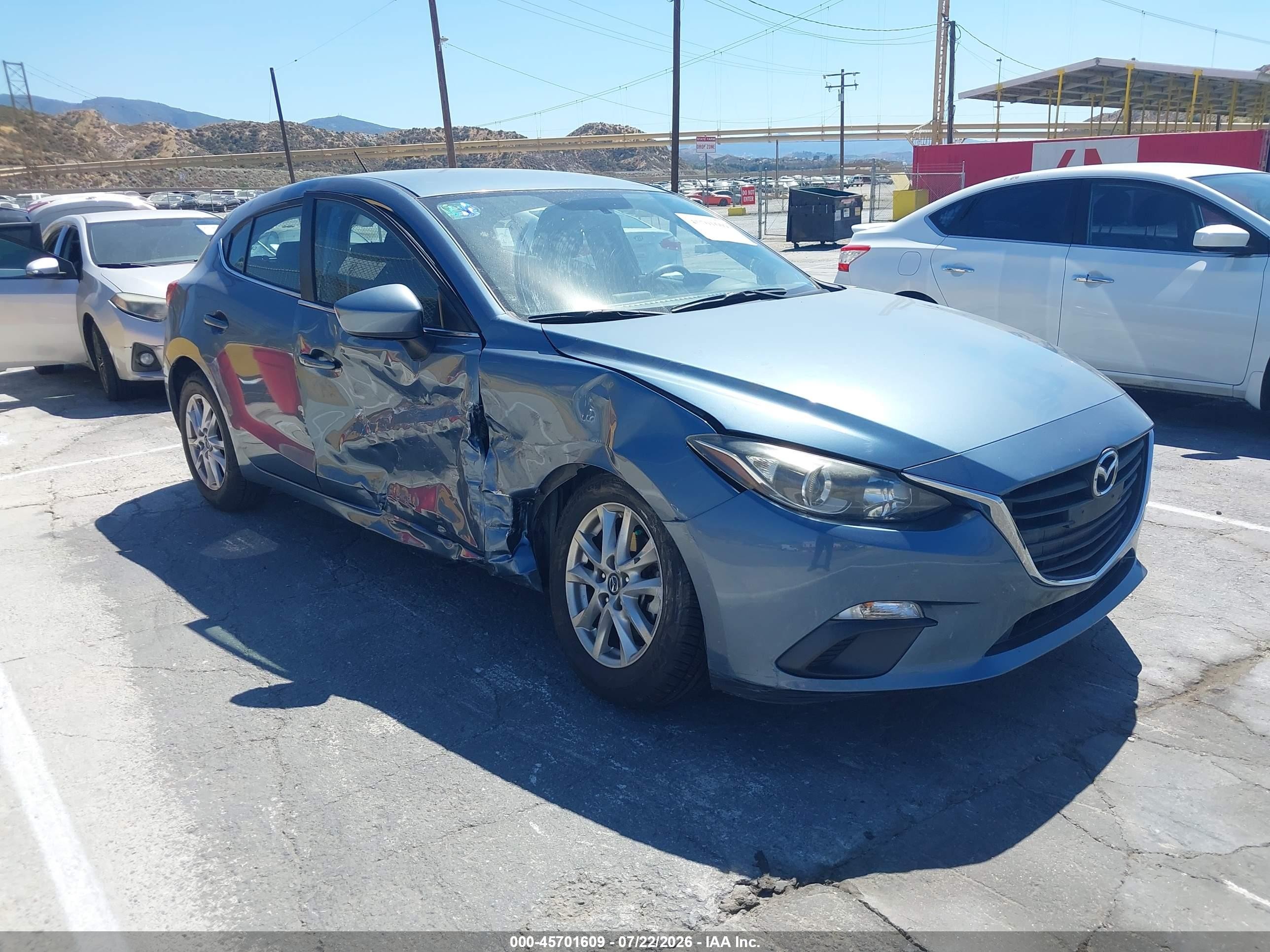 2014 Mazda Mazda3 I Touring Blue vin: JM1BM1L75E1204757