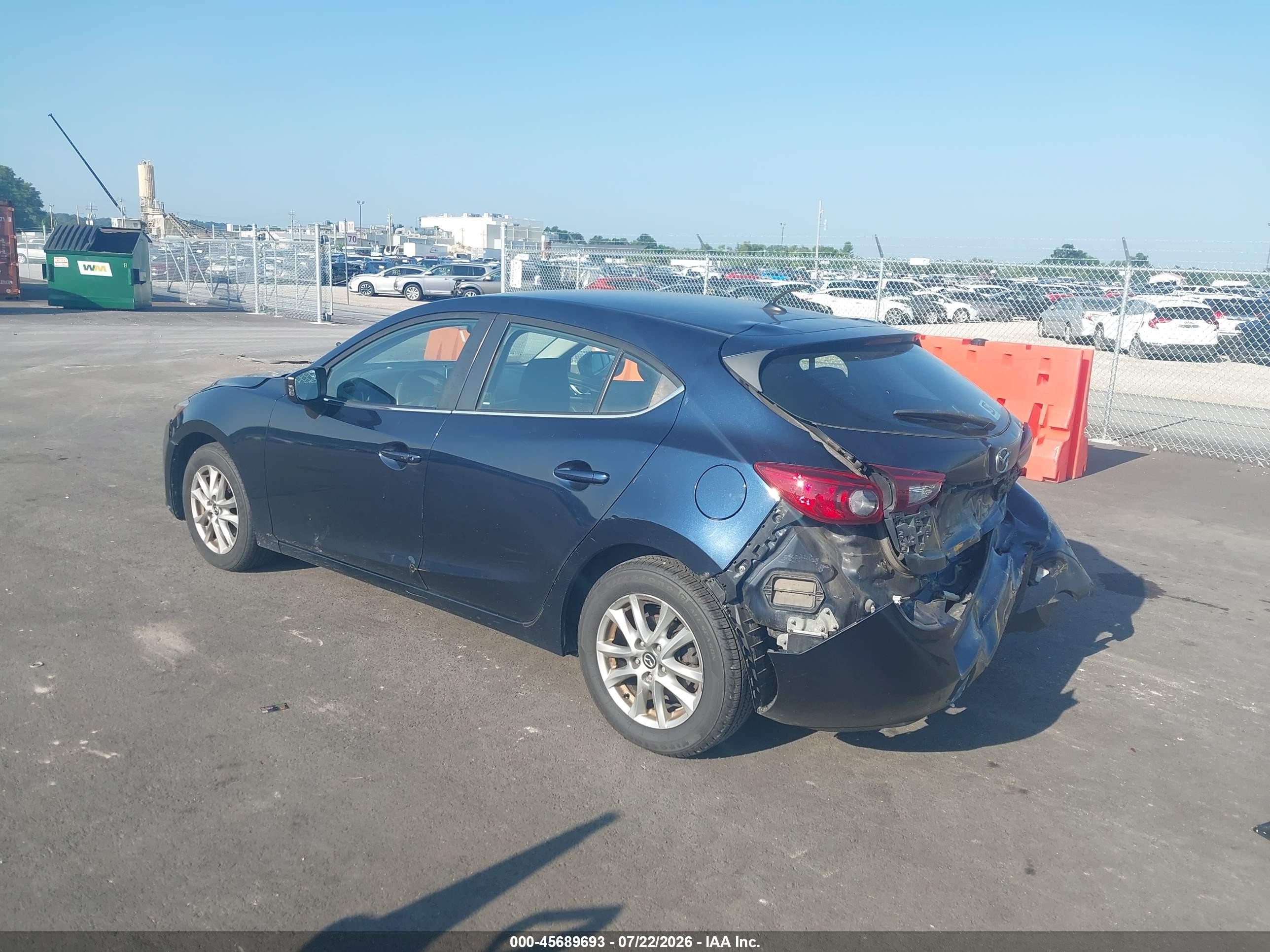 2015 Mazda Mazda3 I Touring Blue vin: JM1BM1L76F1274950