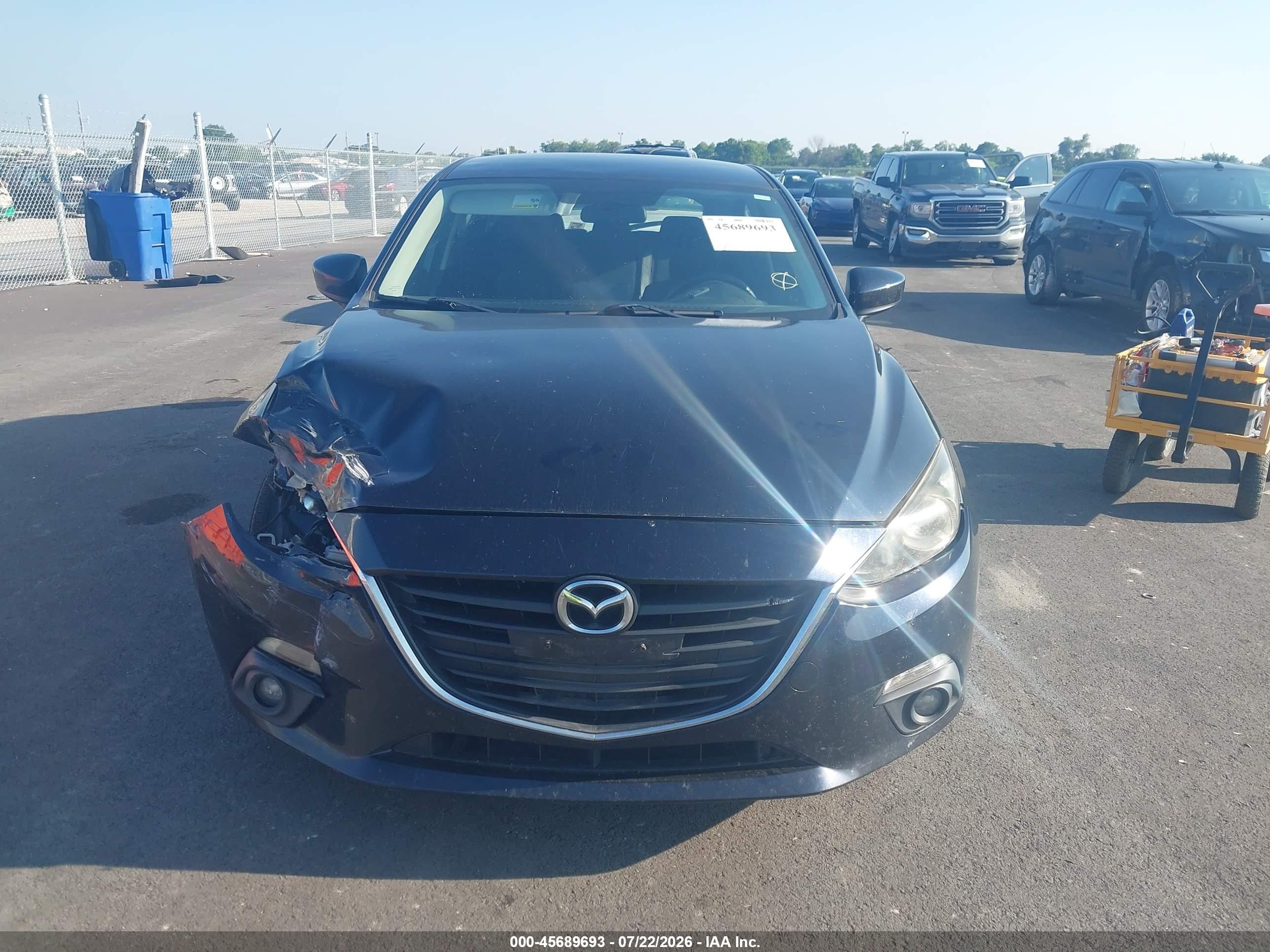 2015 Mazda Mazda3 I Touring Blue vin: JM1BM1L76F1274950