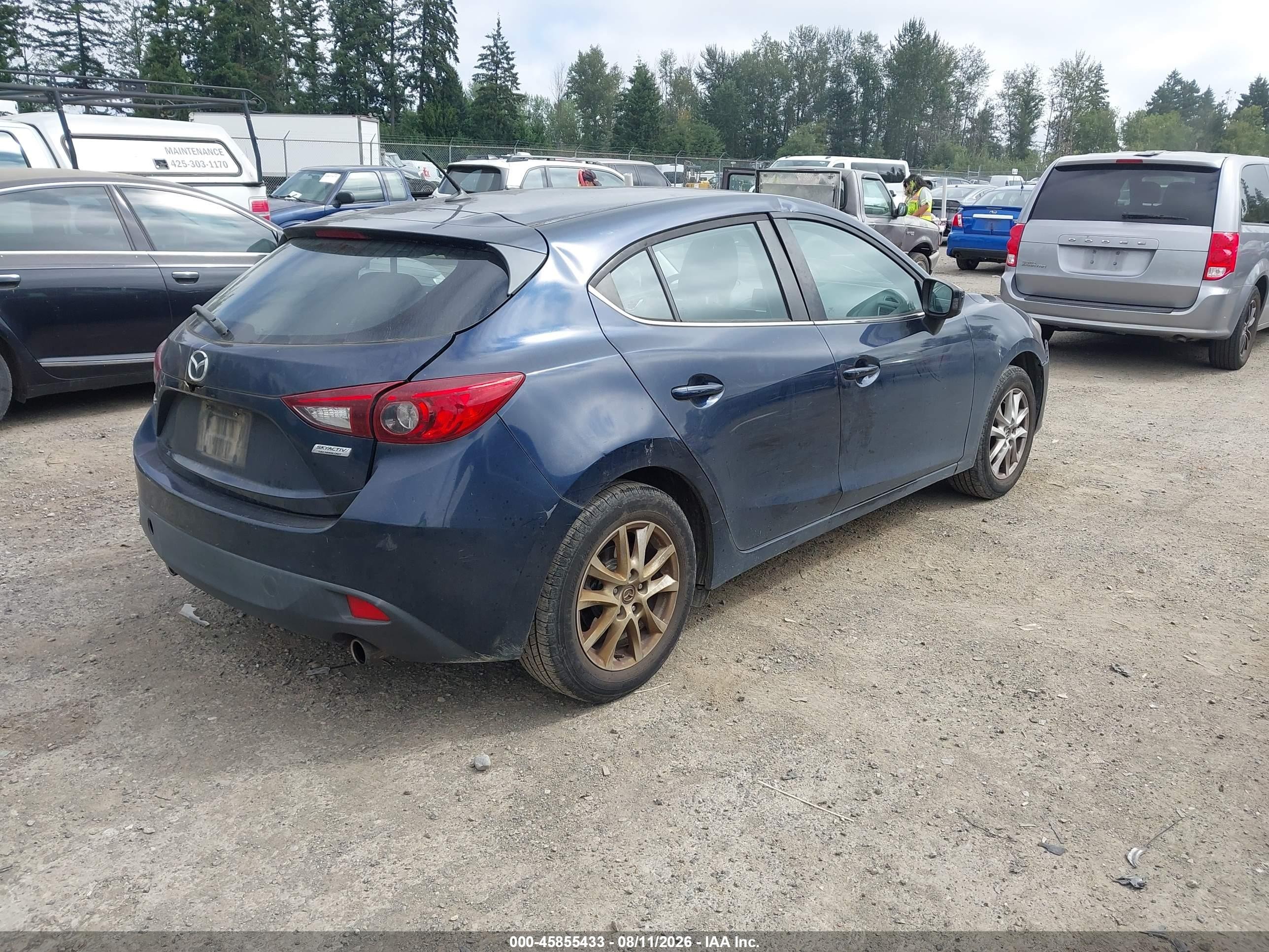 2014 Mazda Mazda3 I Touring Blue vin: JM1BM1L79E1181435