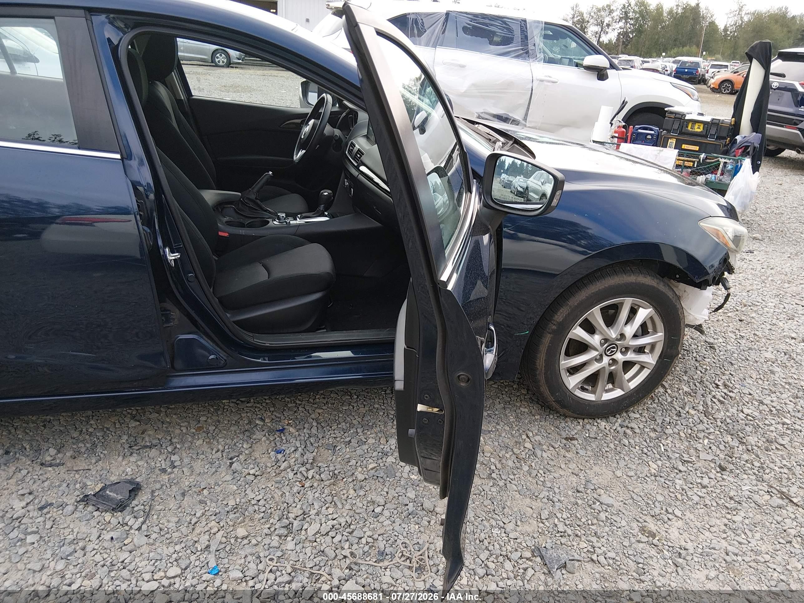 2015 Mazda Mazda3 I Touring Dark Blue vin: JM1BM1L7XF1251316