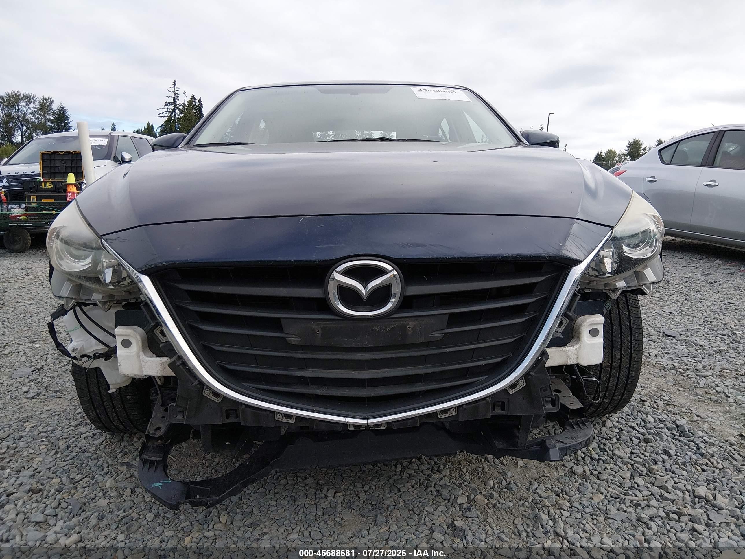 2015 Mazda Mazda3 I Touring Dark Blue vin: JM1BM1L7XF1251316