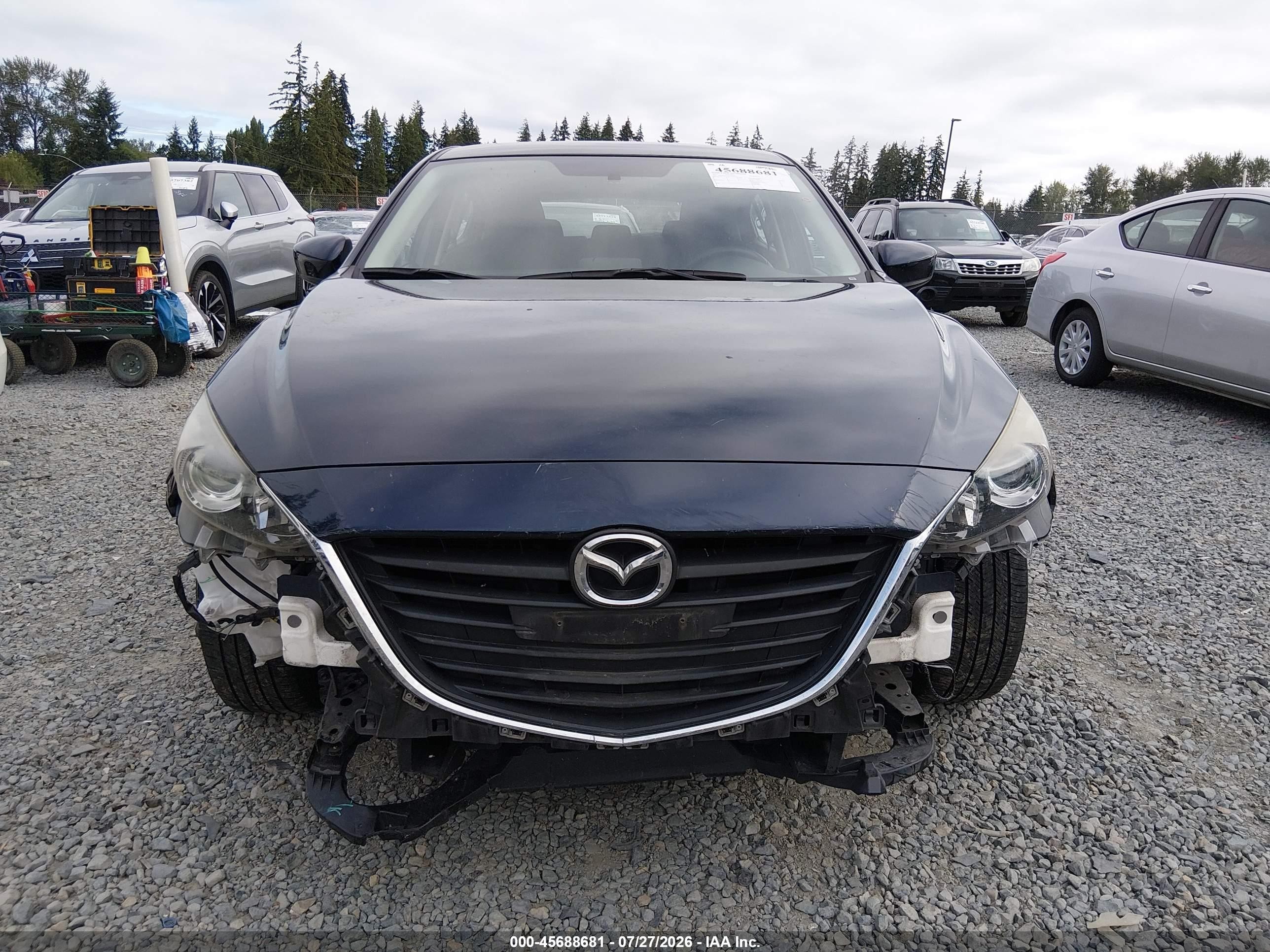 2015 Mazda Mazda3 I Touring Dark Blue vin: JM1BM1L7XF1251316