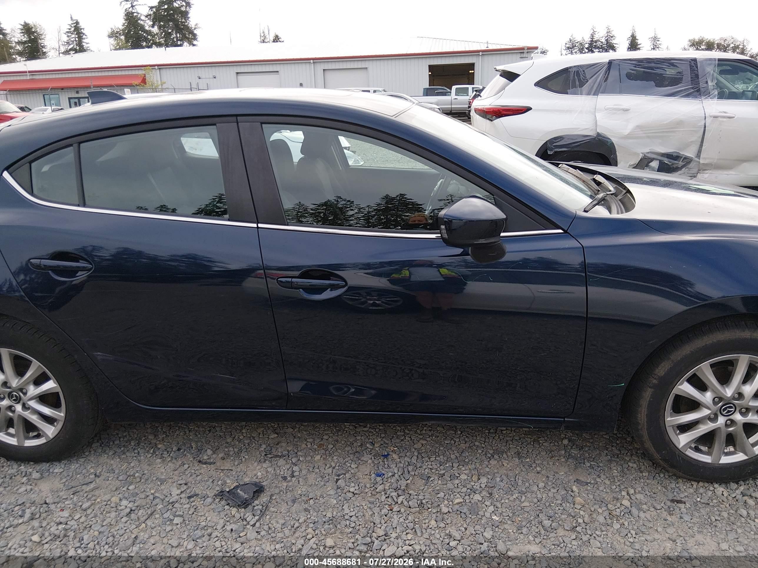 2015 Mazda Mazda3 I Touring Dark Blue vin: JM1BM1L7XF1251316