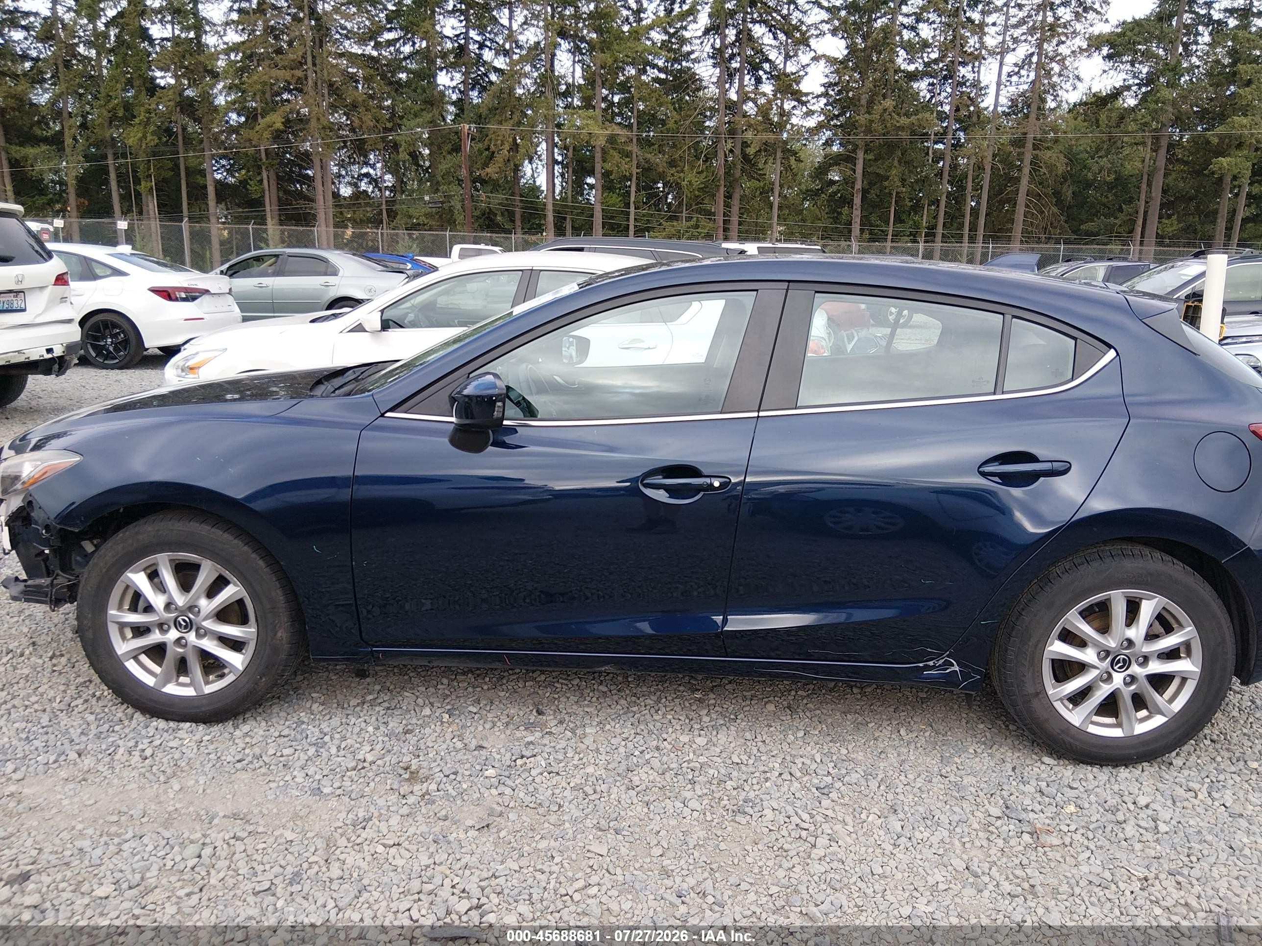 2015 Mazda Mazda3 I Touring Dark Blue vin: JM1BM1L7XF1251316
