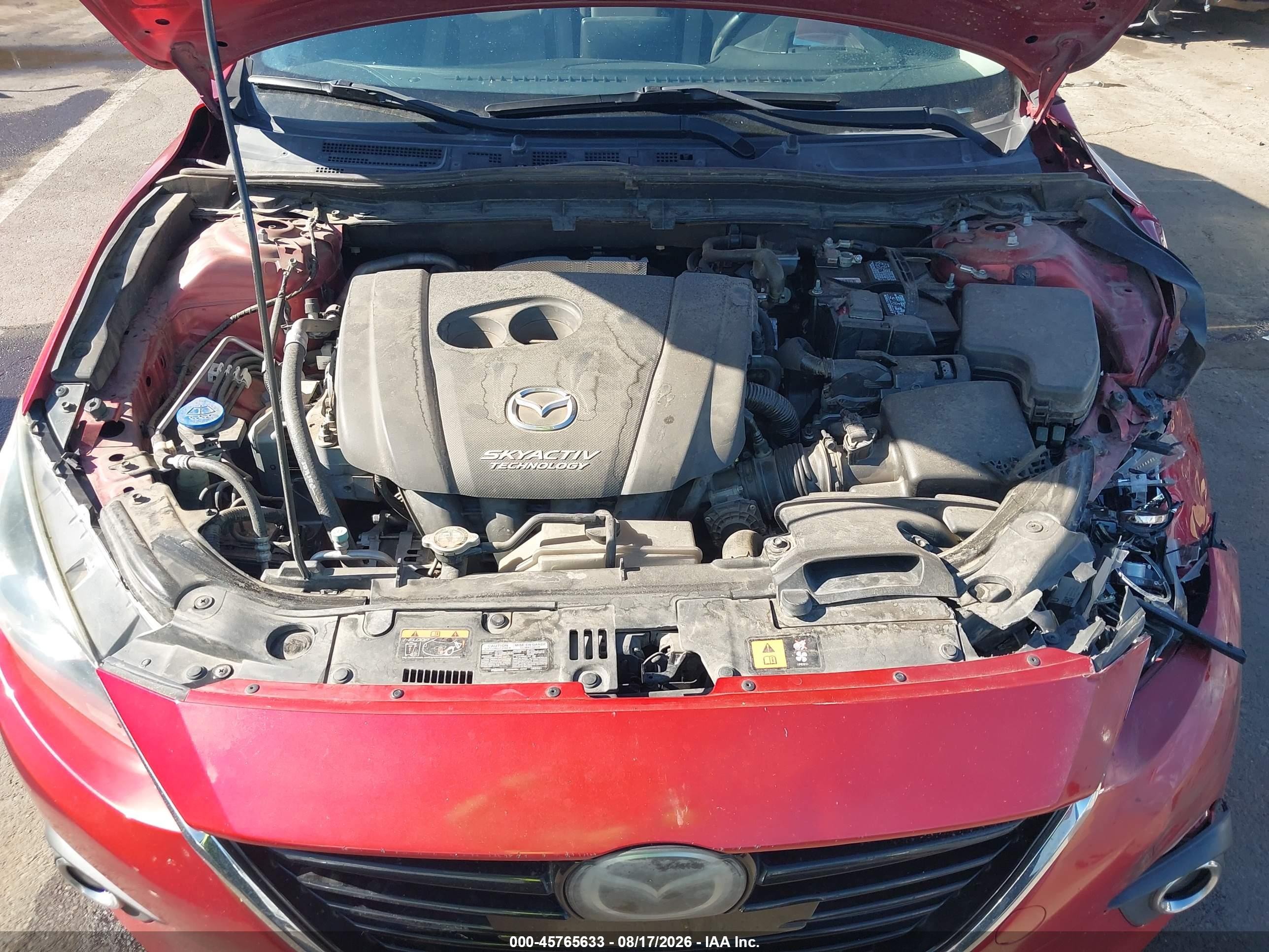 2014 Mazda Mazda3 S Grand Touring Red vin: JM1BM1M30E1174238