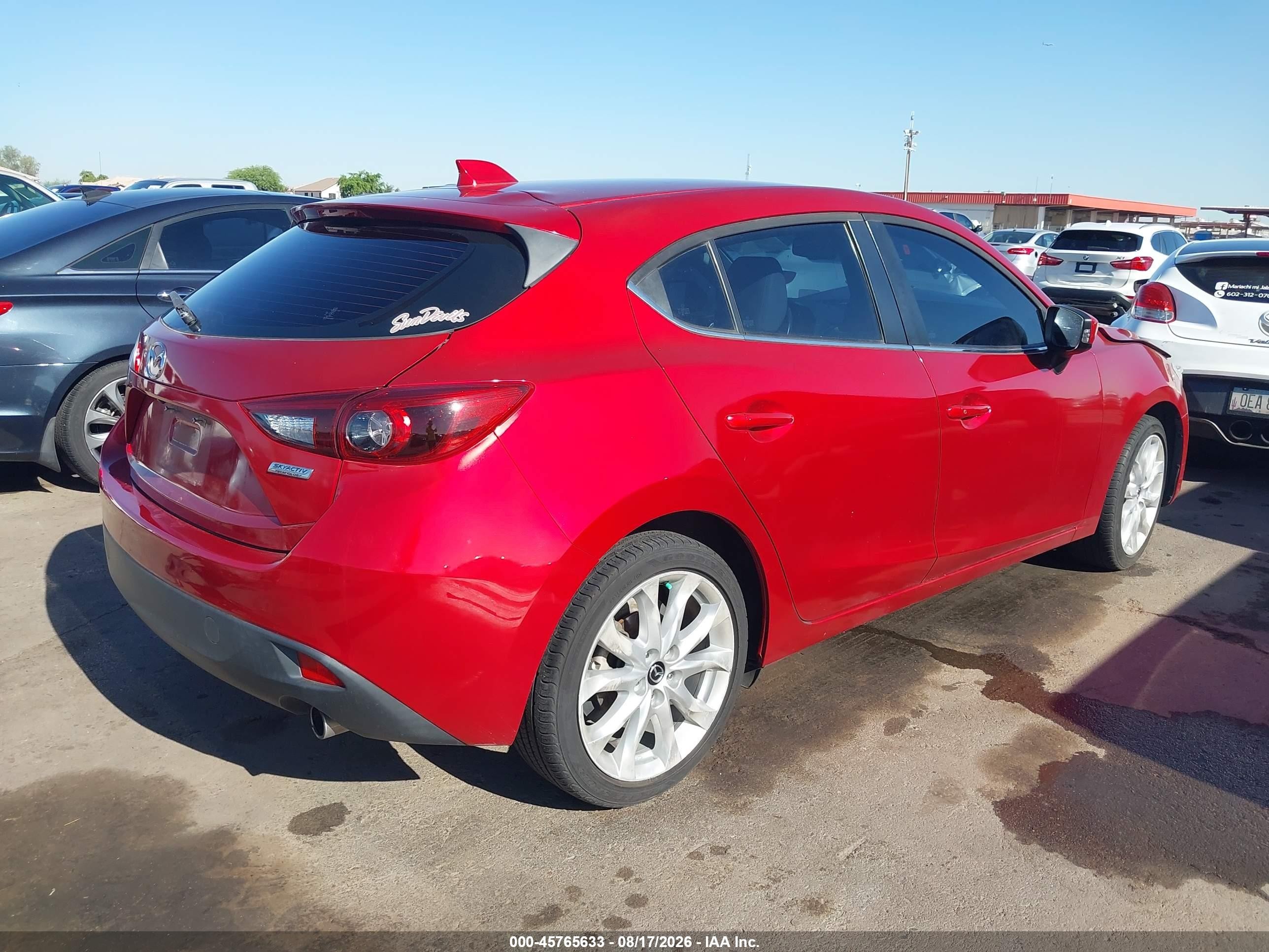 2014 Mazda Mazda3 S Grand Touring Red vin: JM1BM1M30E1174238