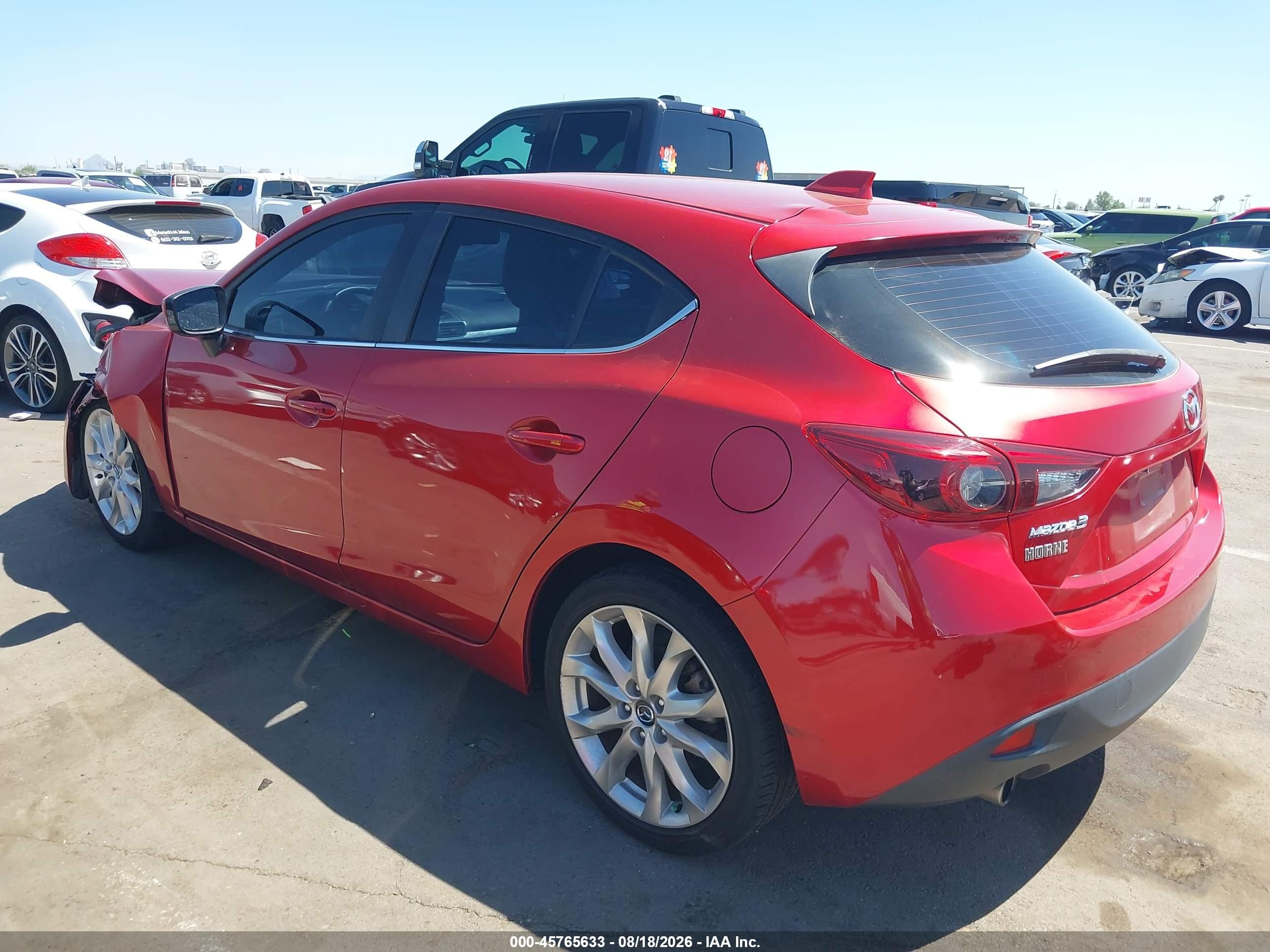 2014 Mazda Mazda3 S Grand Touring Red vin: JM1BM1M30E1174238