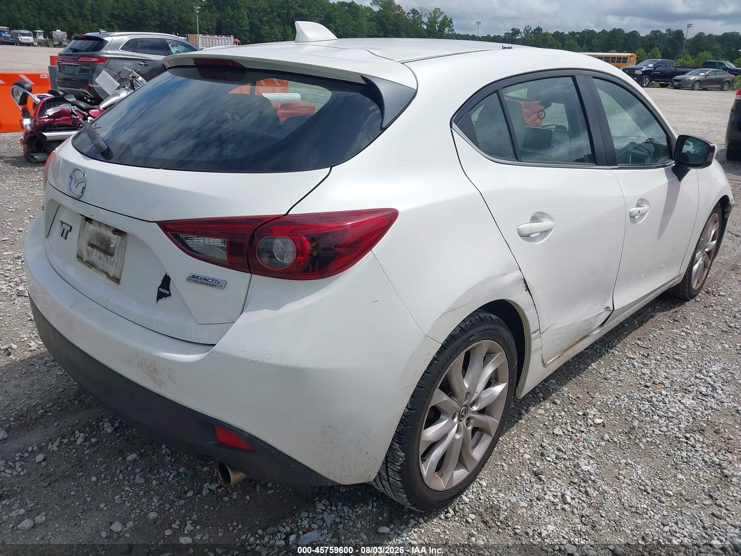 2015 Mazda Mazda3 S Grand Touring White vin: JM1BM1M30F1238117