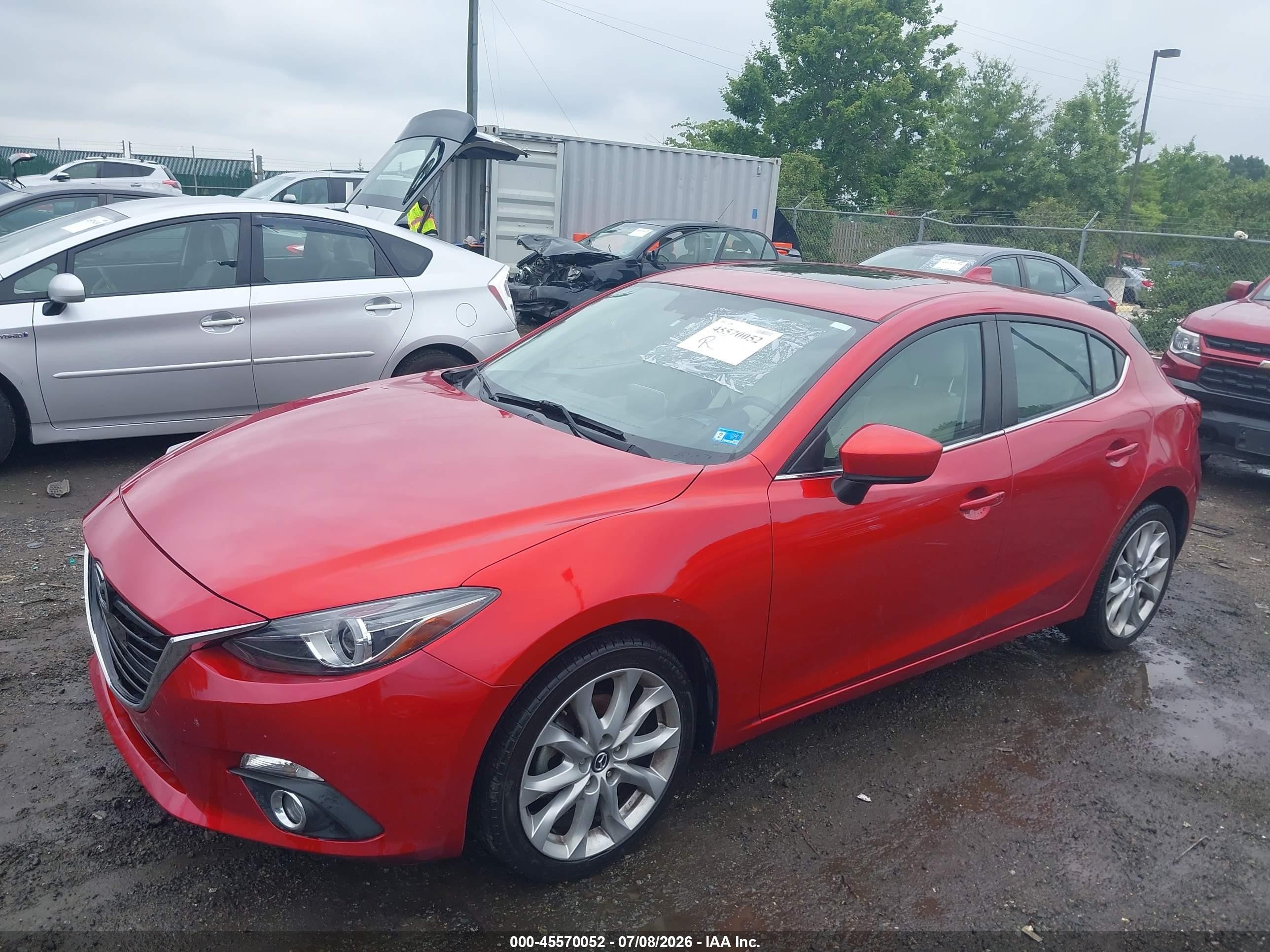 2014 Mazda Mazda3 S Grand Touring Красный vin: JM1BM1M31E1212480