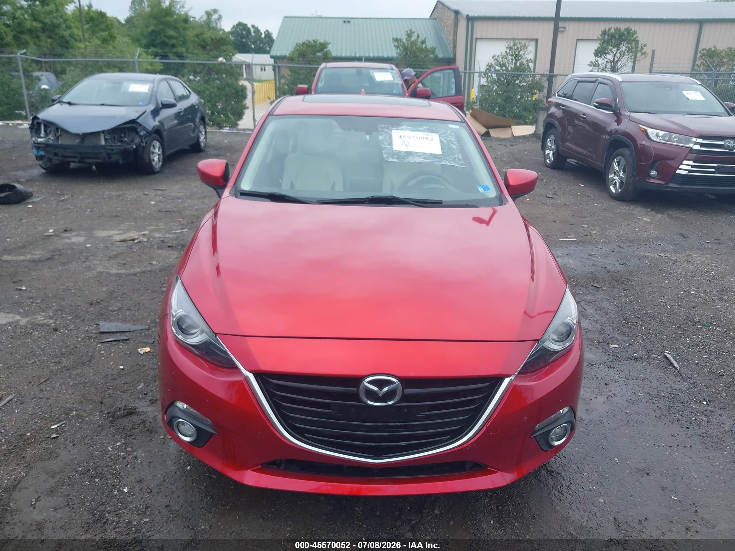 2014 Mazda Mazda3 S Grand Touring Красный vin: JM1BM1M31E1212480