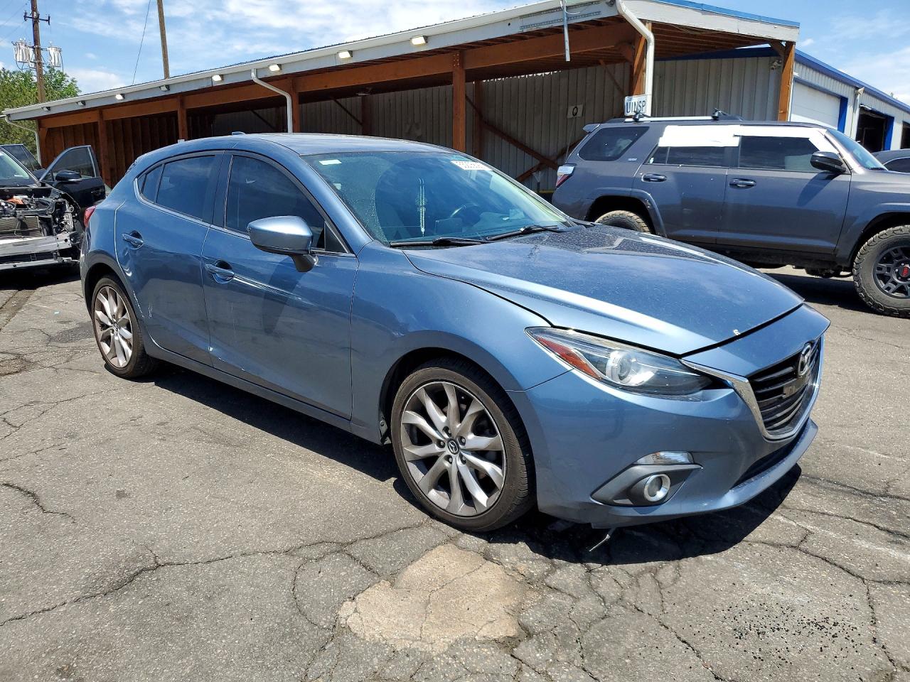 2015 Mazda 3 Grand Touring Blue vin: JM1BM1M31F1248073
