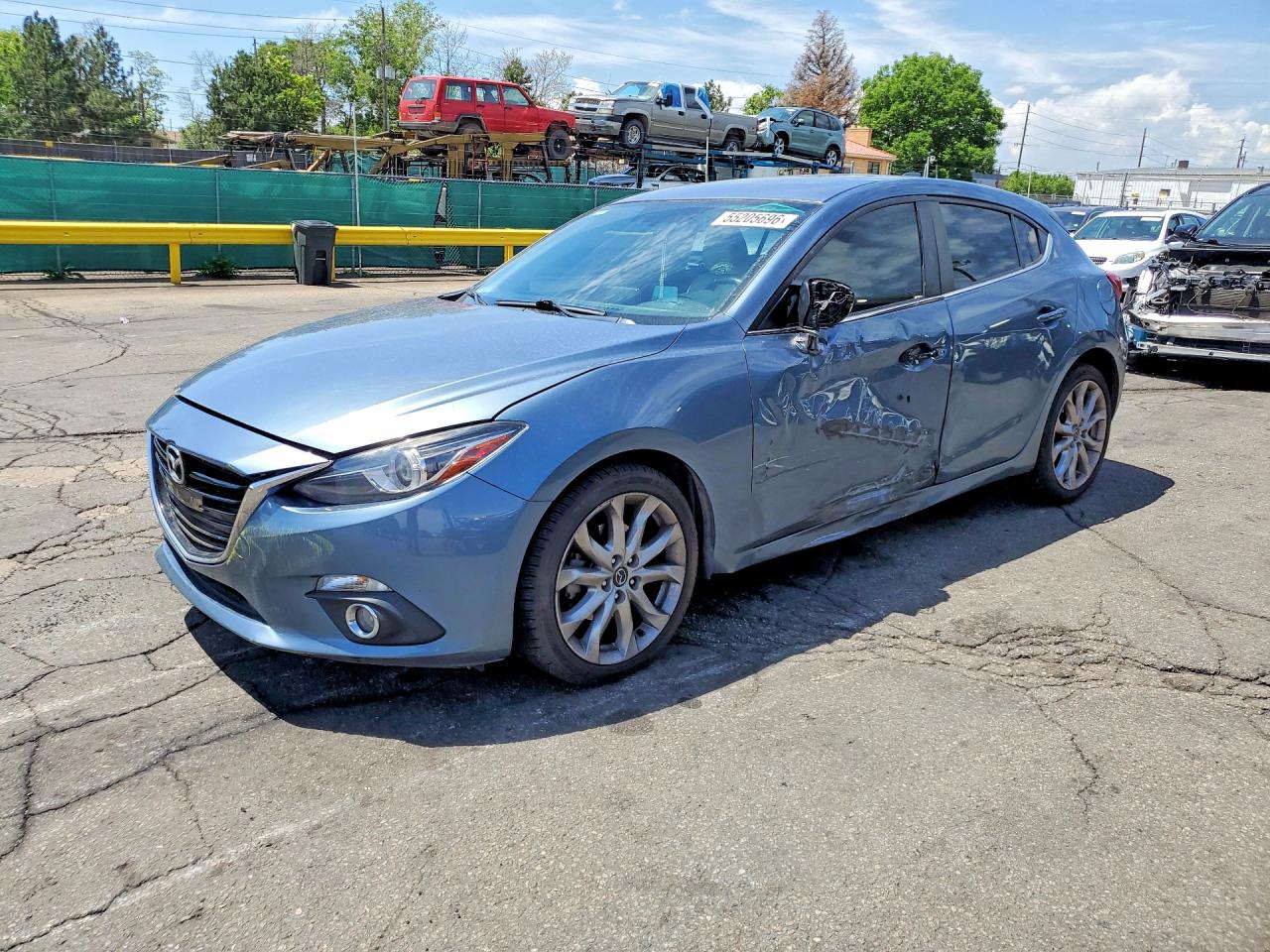 2015 Mazda 3 Grand Touring Blue vin: JM1BM1M31F1248073