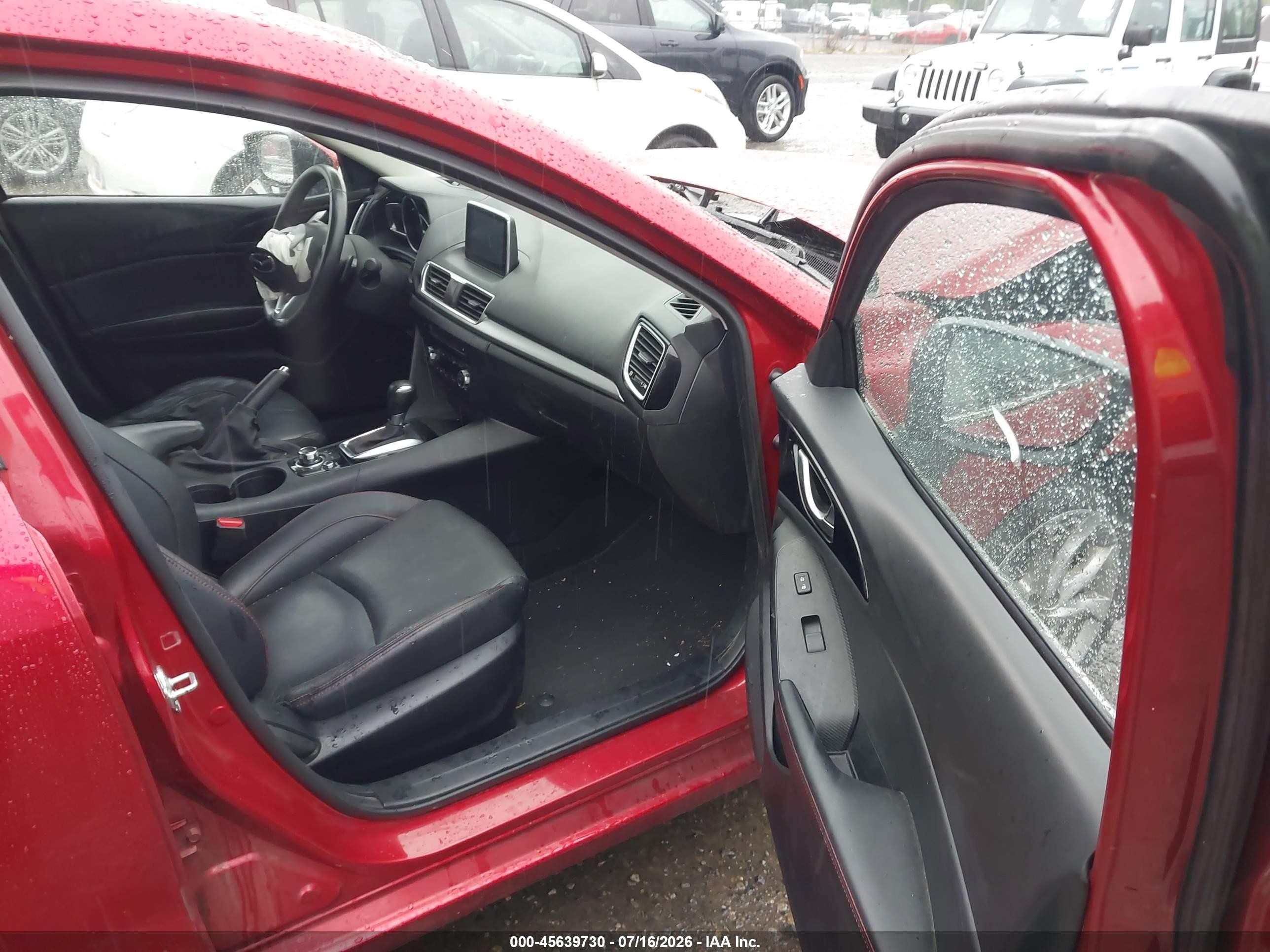 2014 Mazda Mazda3 S Grand Touring Красный vin: JM1BM1M33E1102580