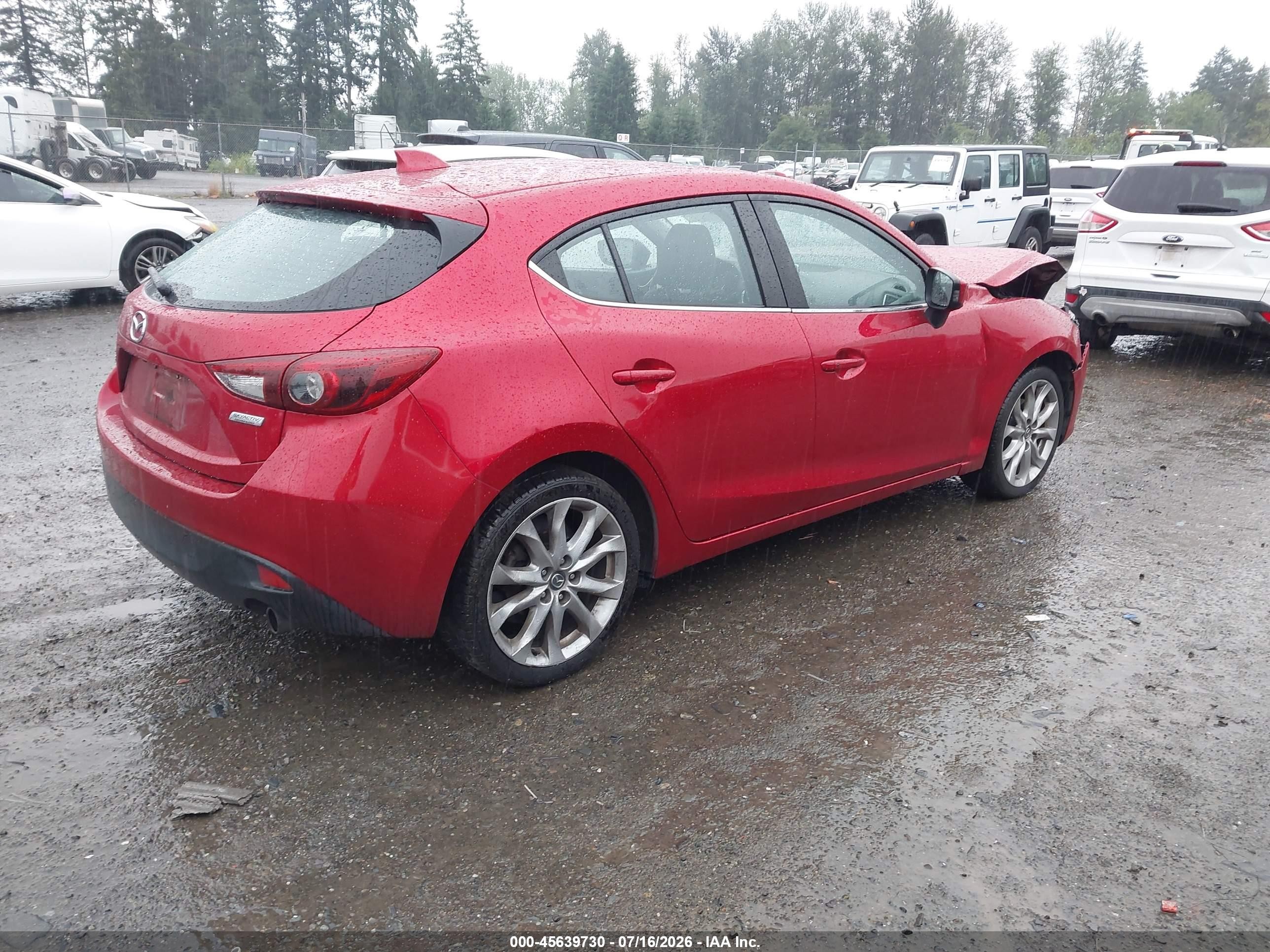 2014 Mazda Mazda3 S Grand Touring Красный vin: JM1BM1M33E1102580