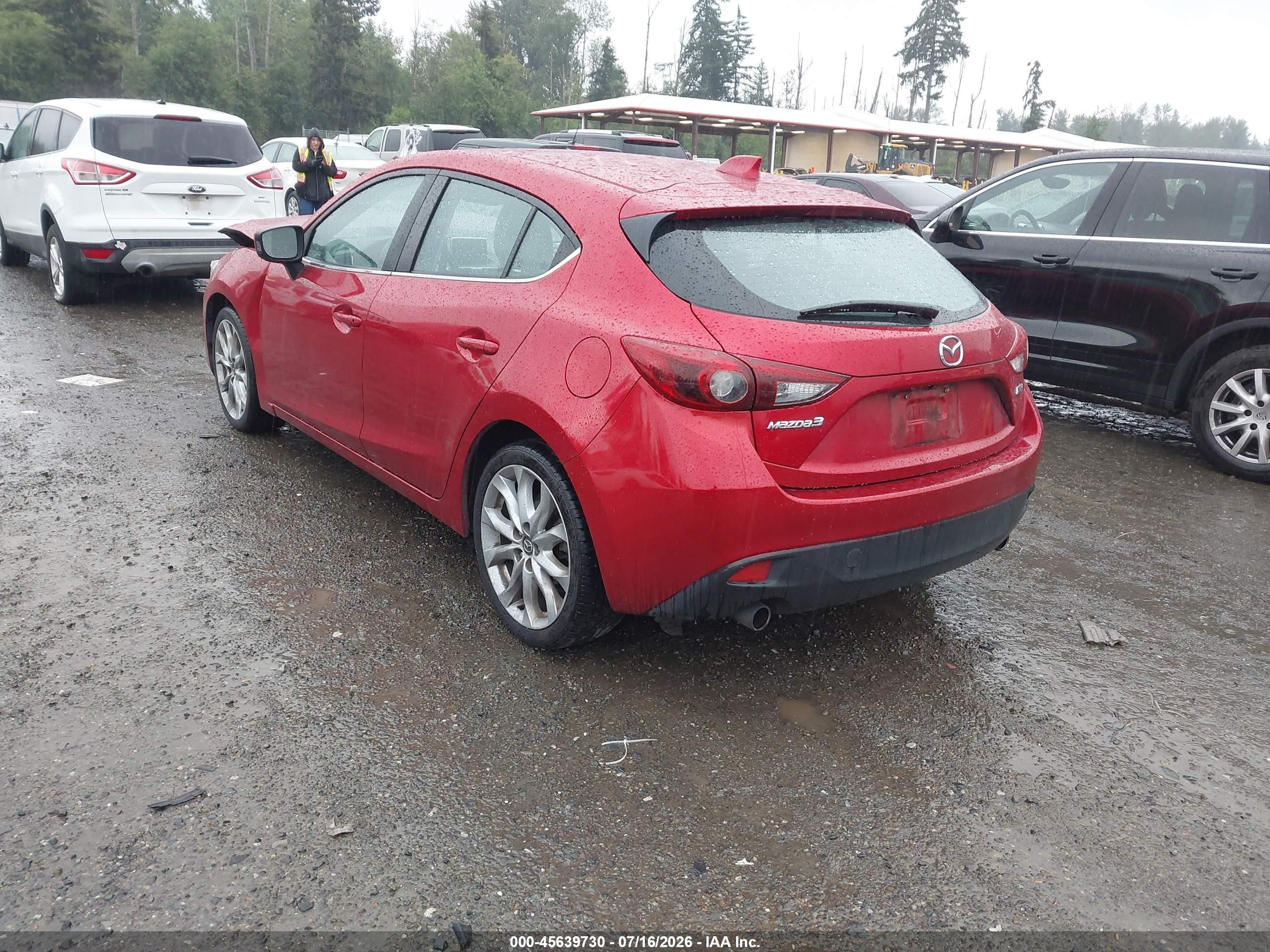 2014 Mazda Mazda3 S Grand Touring Красный vin: JM1BM1M33E1102580