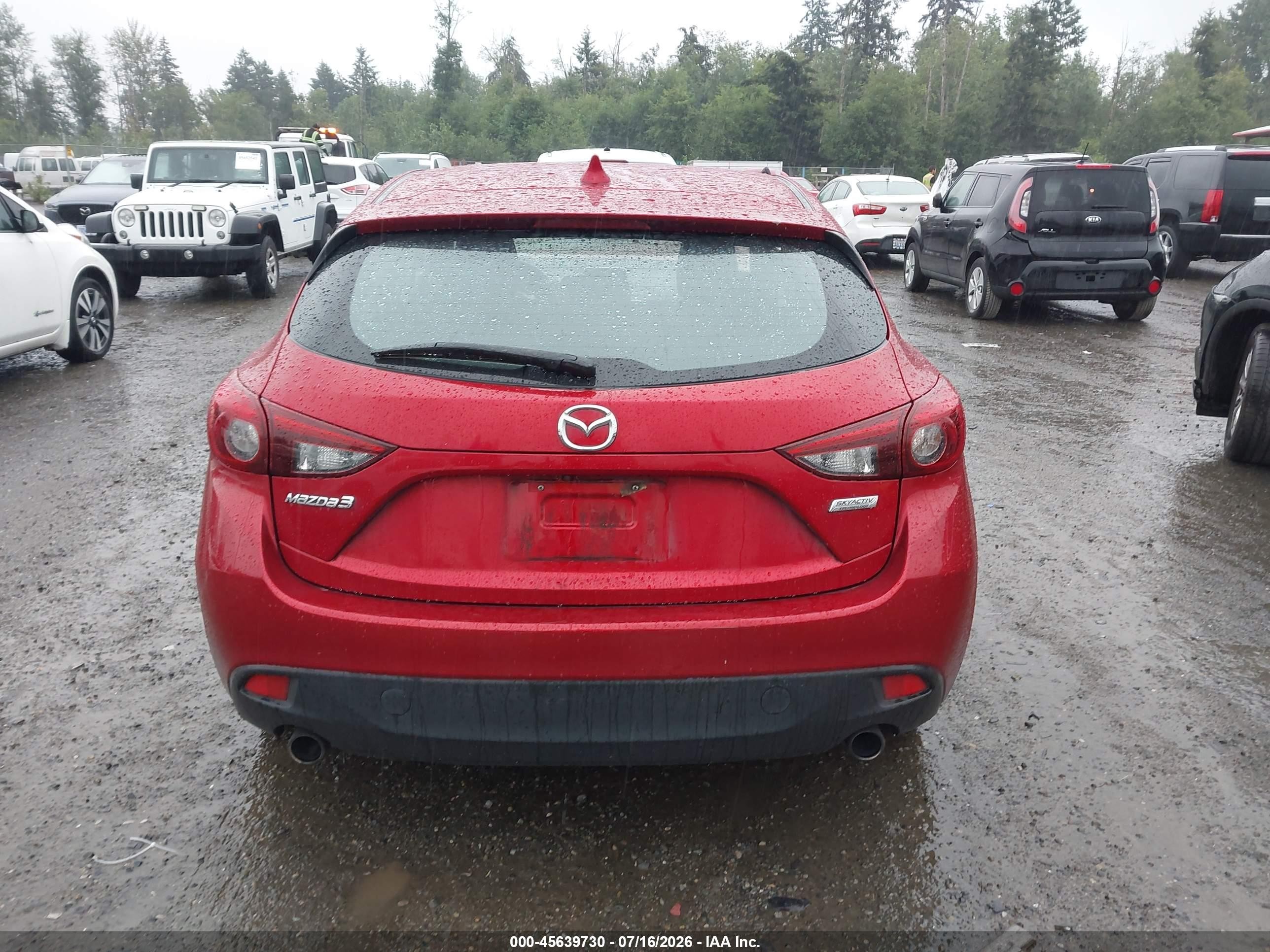 2014 Mazda Mazda3 S Grand Touring Красный vin: JM1BM1M33E1102580