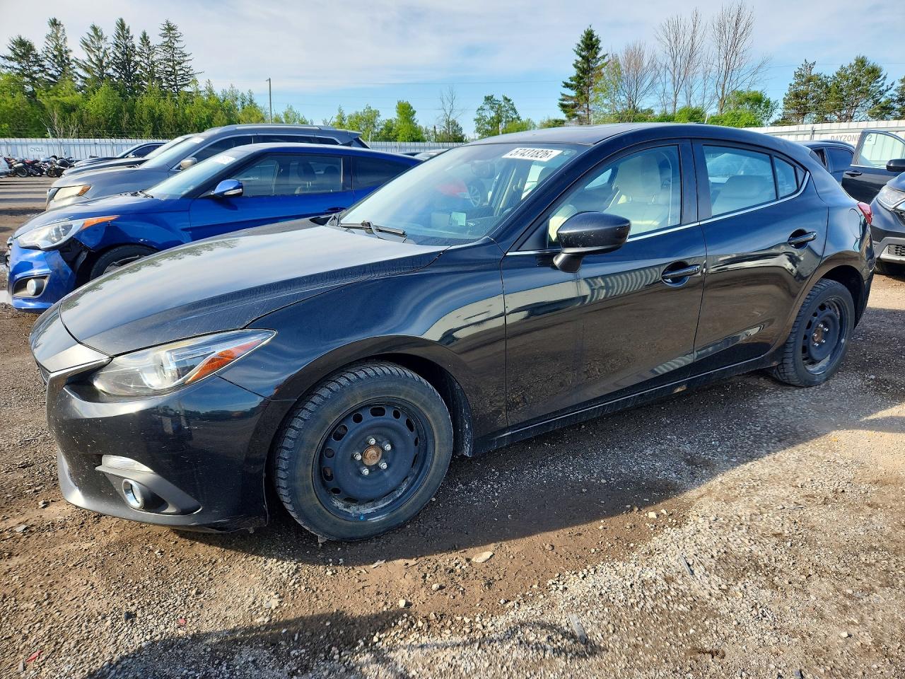 2015 Mazda 3 Grand Touring Черный vin: JM1BM1M33F1258670