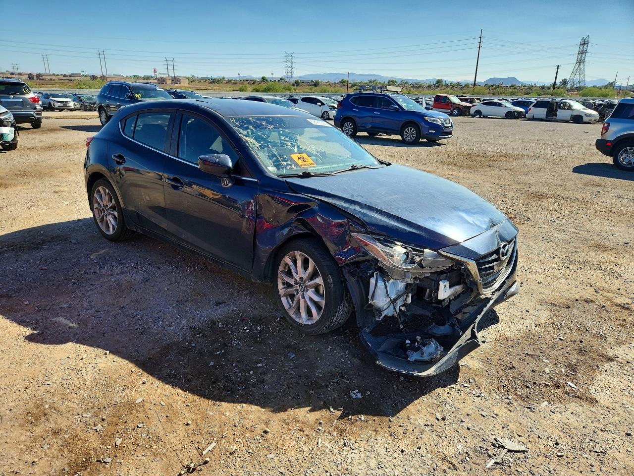 2014 Mazda 3 Grand Touring Blue vin: JM1BM1M34E1216121