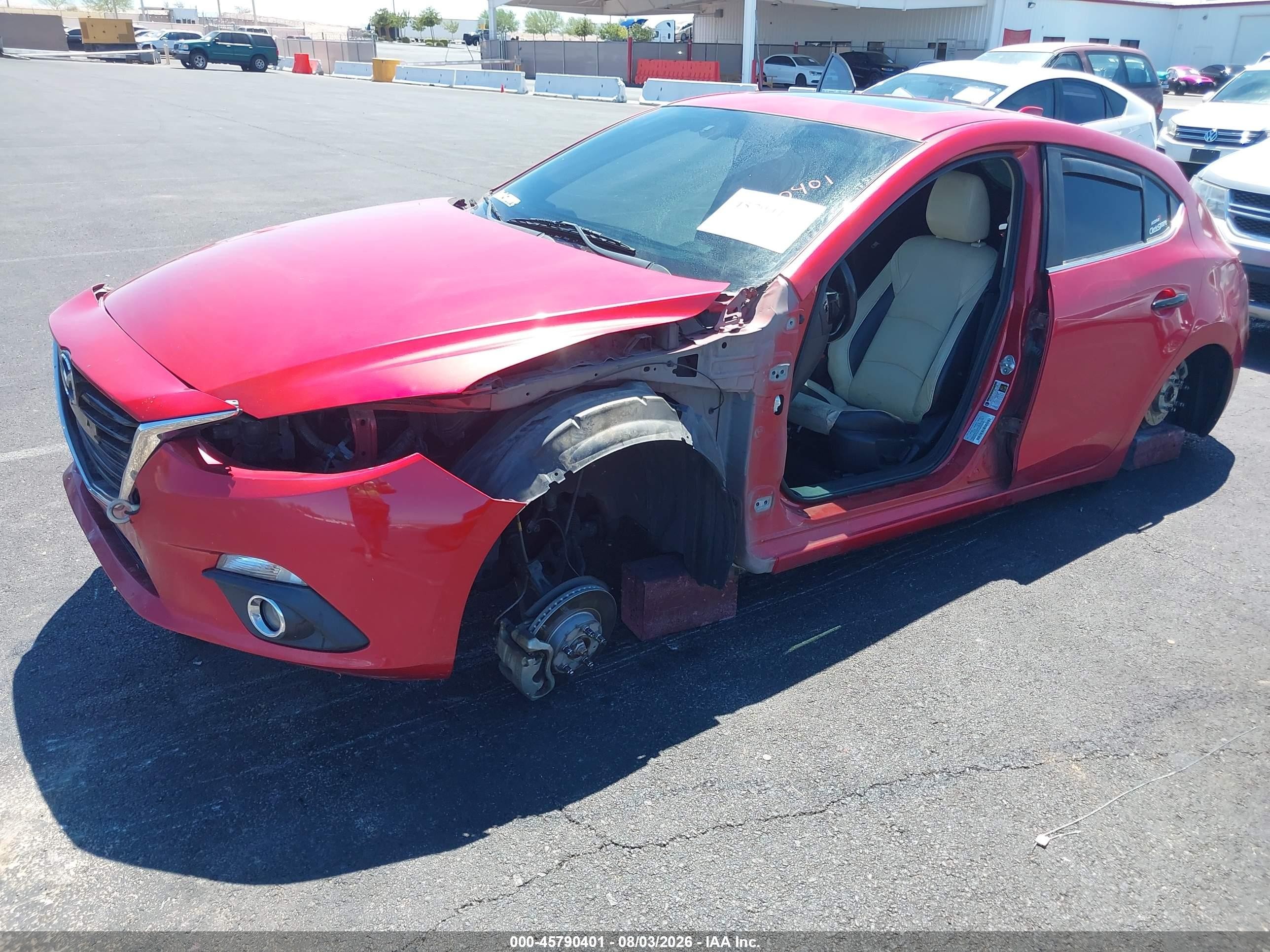 2015 Mazda Mazda3 S Grand Touring Красный vin: JM1BM1M34F1236273