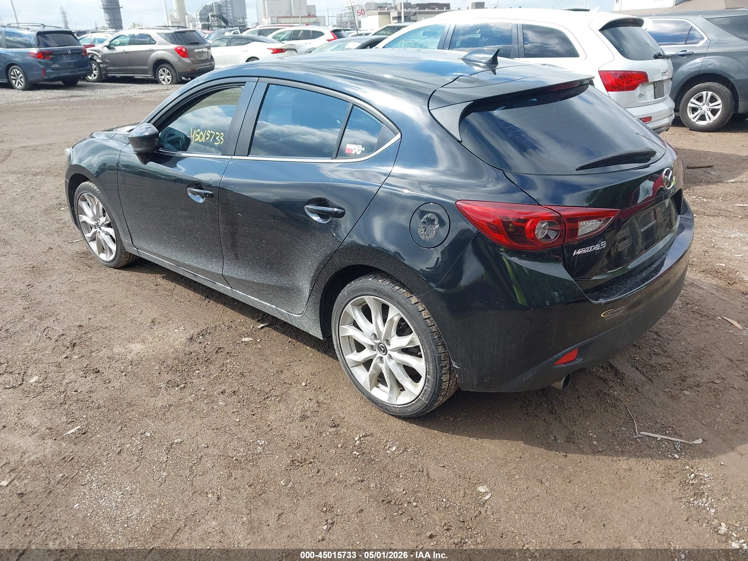 2015 Mazda Mazda3 S Grand Touring Black vin: JM1BM1M36F1223931