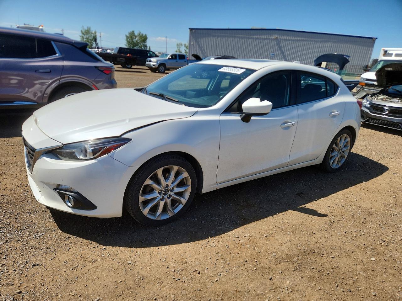 2014 Mazda 3 Grand Touring White vin: JM1BM1M37E1170008