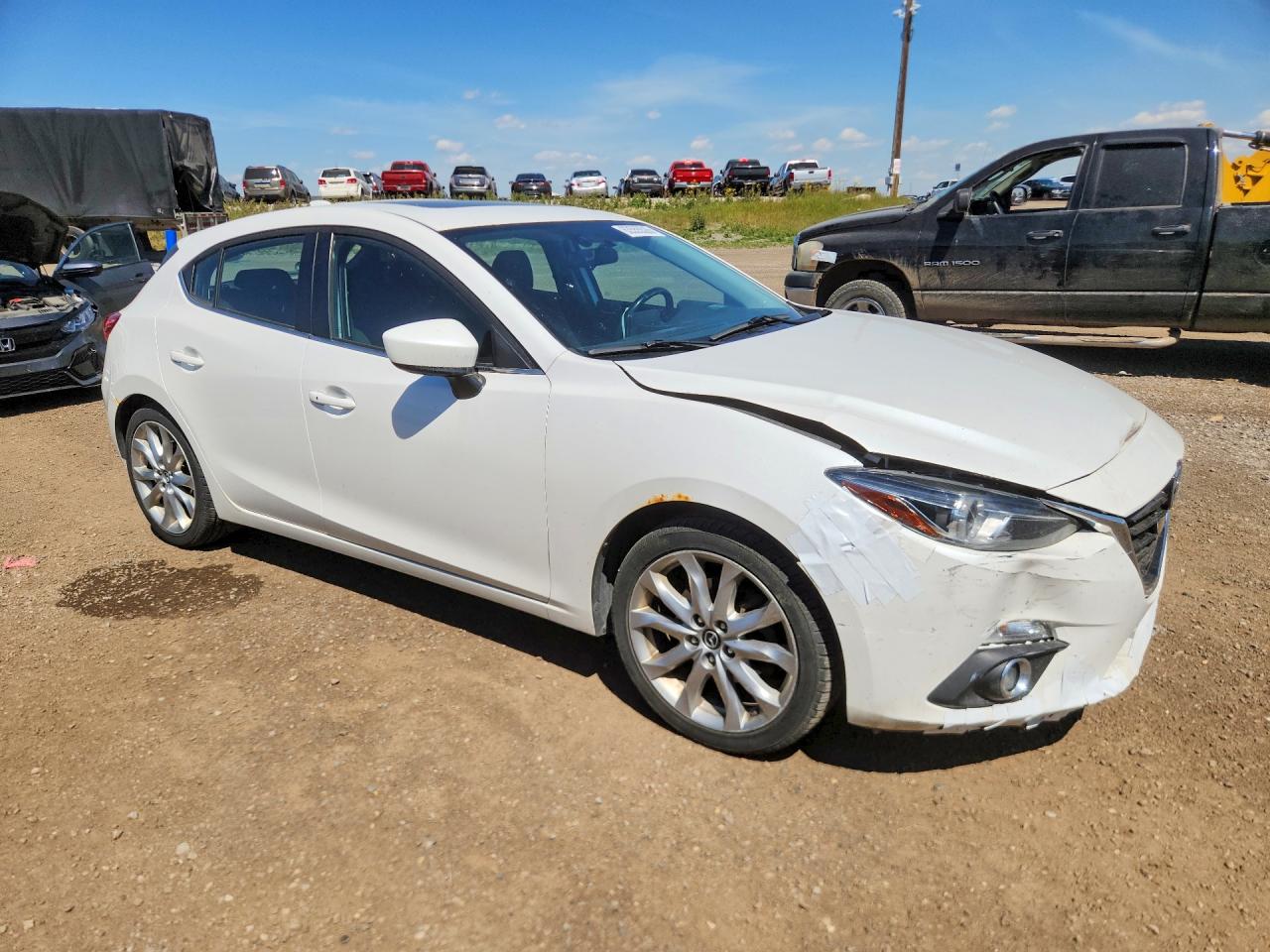 2014 Mazda 3 Grand Touring White vin: JM1BM1M37E1170008
