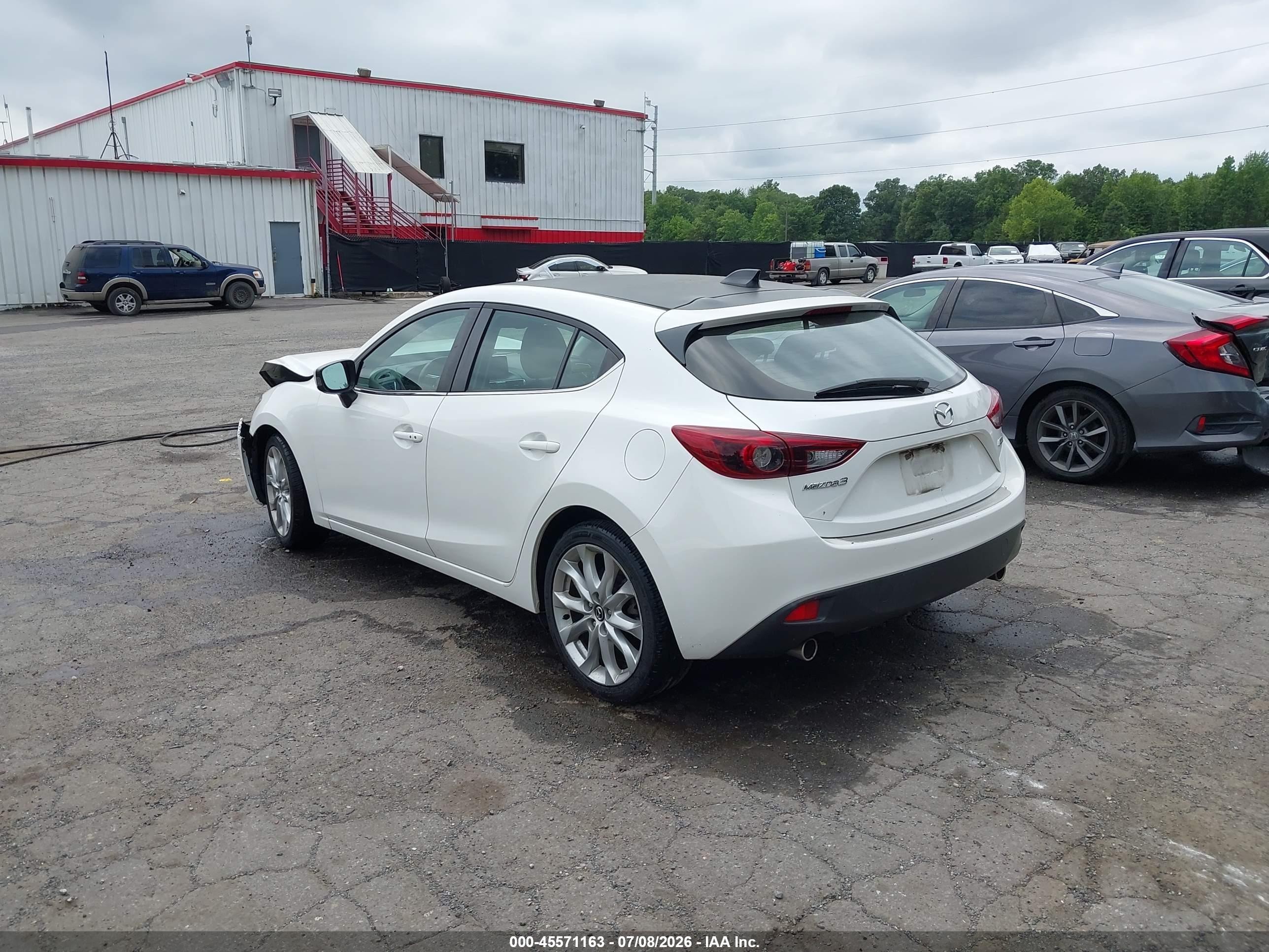 2014 Mazda Mazda3 S Grand Touring White vin: JM1BM1M38E1132545