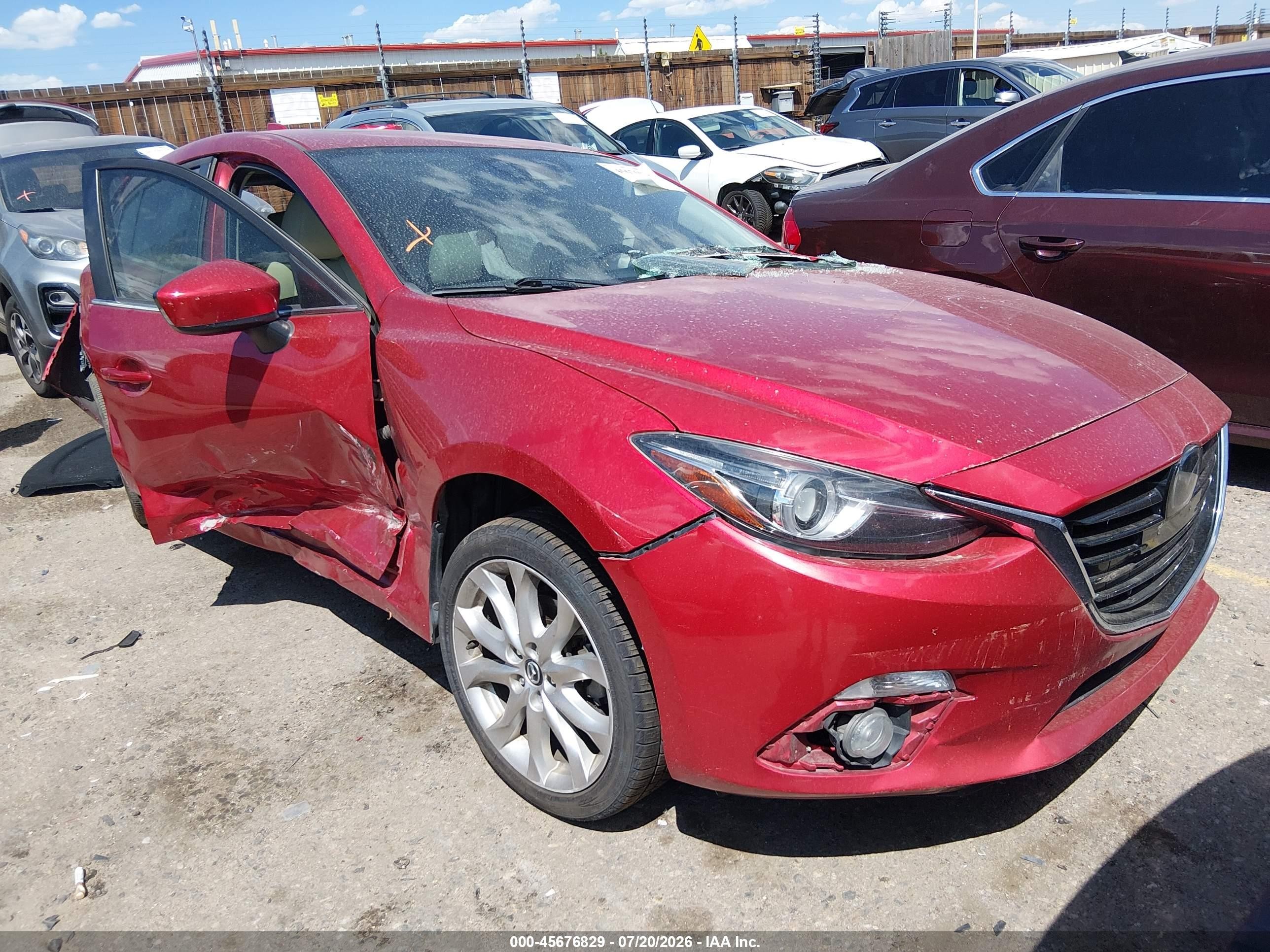 2015 Mazda Mazda3 S Grand Touring Red vin: JM1BM1M38F1232954
