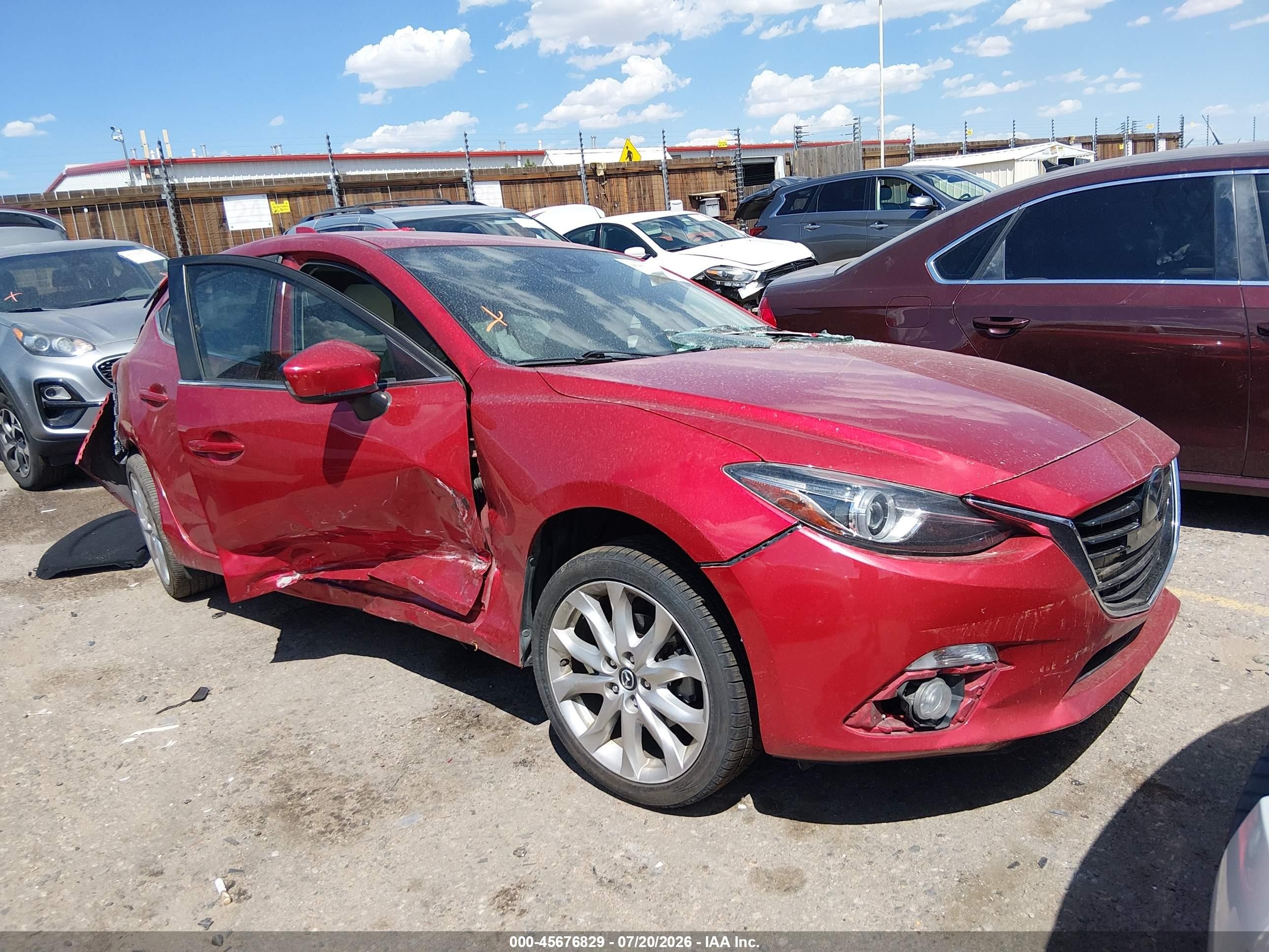 2015 Mazda Mazda3 S Grand Touring Red vin: JM1BM1M38F1232954