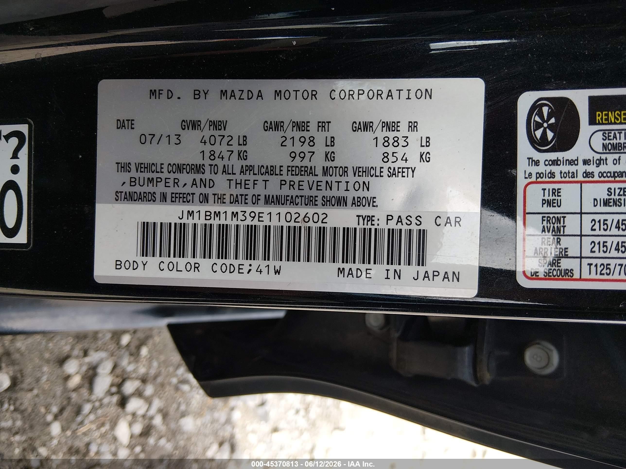 2014 Mazda Mazda3 S Grand Touring Black vin: JM1BM1M39E1102602