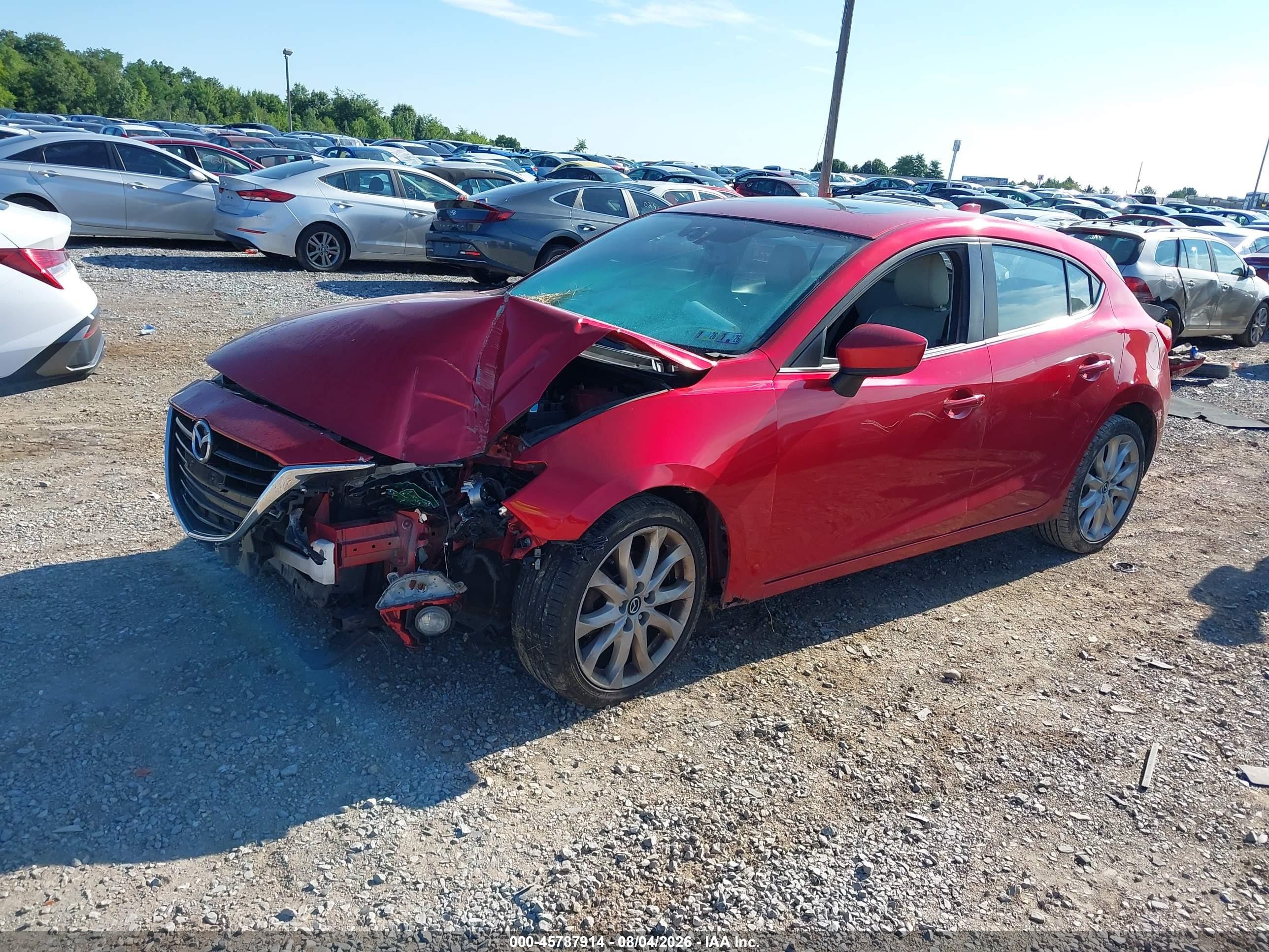2014 Mazda Mazda3 S Grand Touring Red vin: JM1BM1M3XE1102544