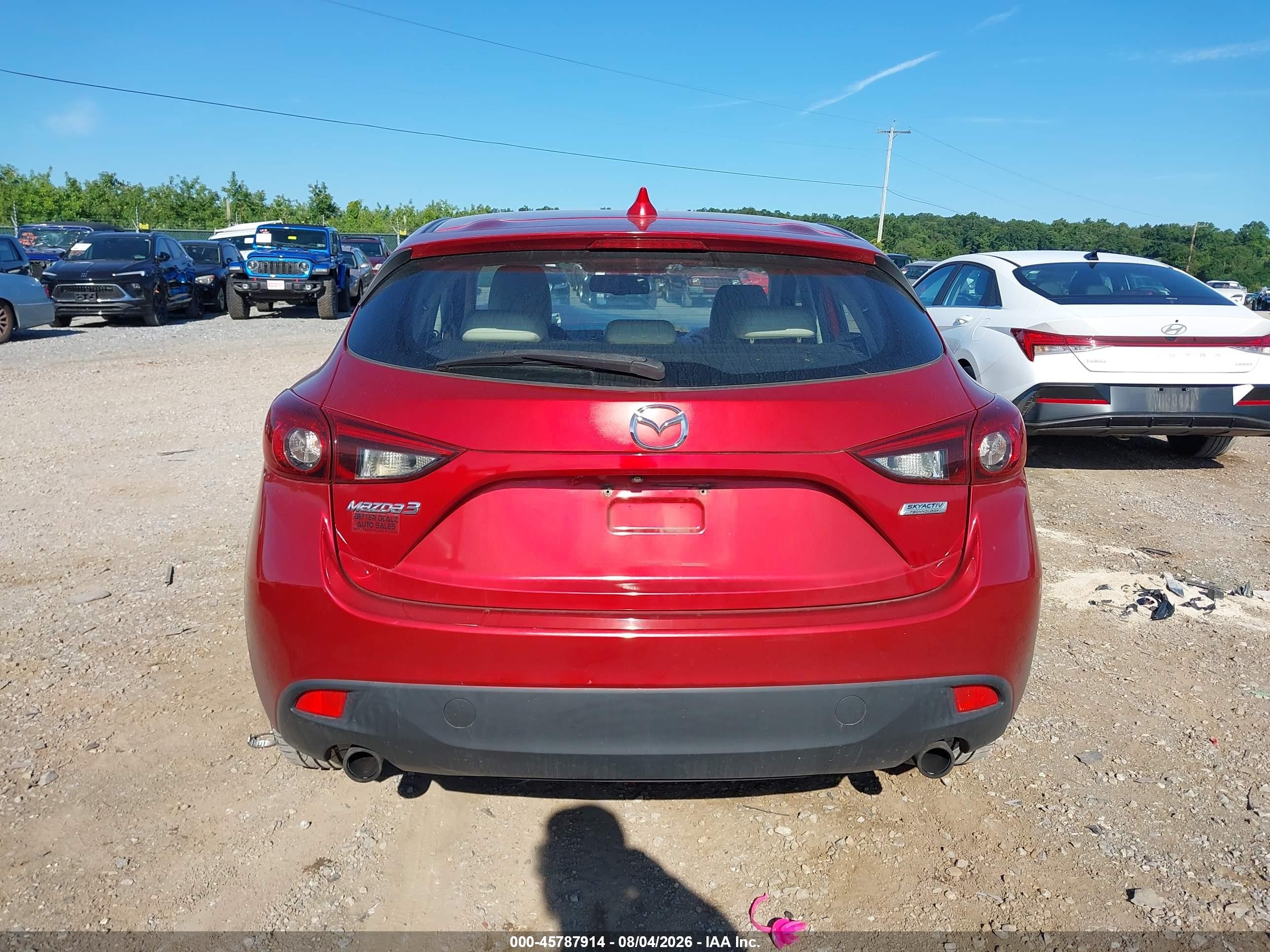 2014 Mazda Mazda3 S Grand Touring Red vin: JM1BM1M3XE1102544